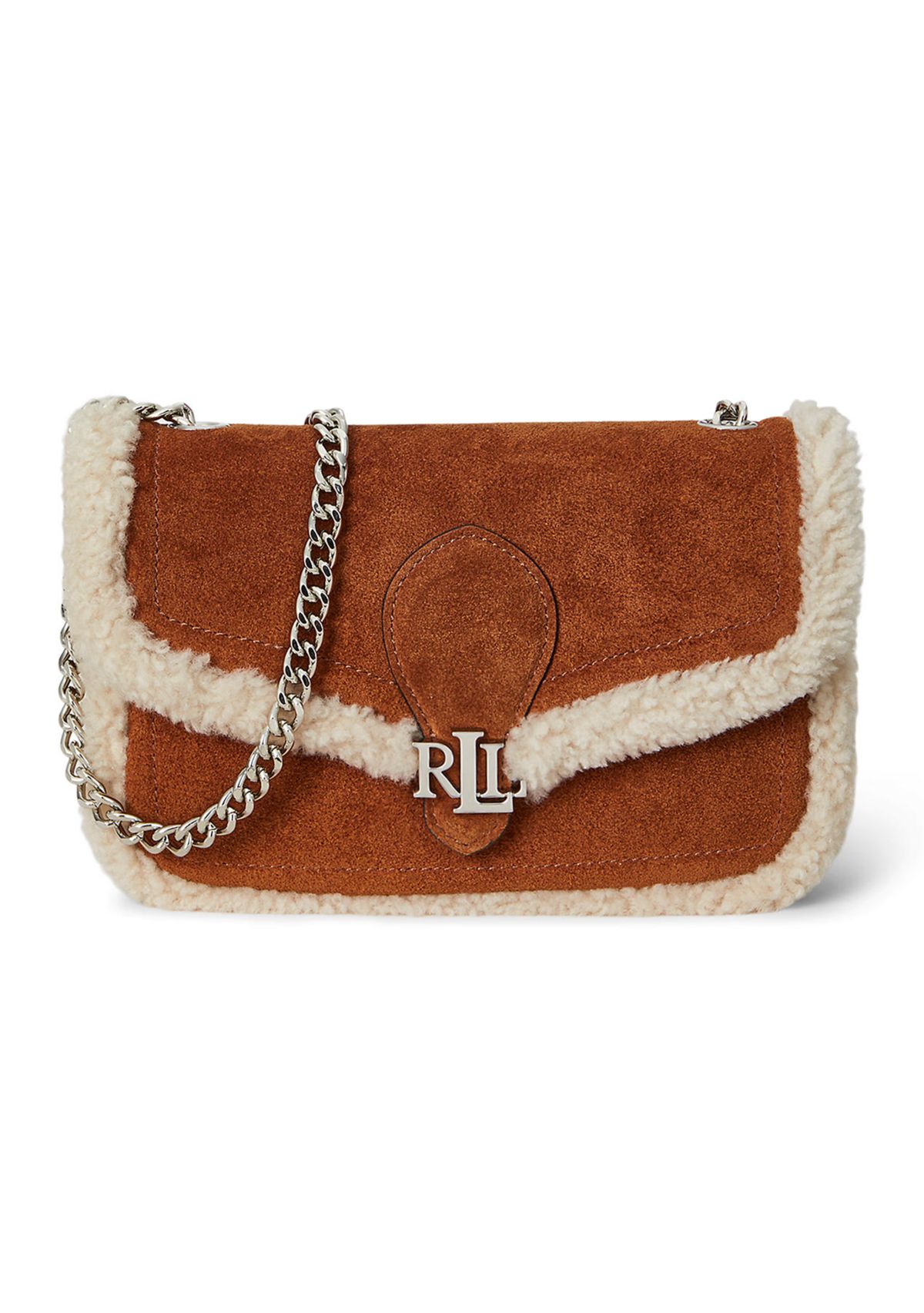 Shearling-Trim Bradley Crossbody Wallet