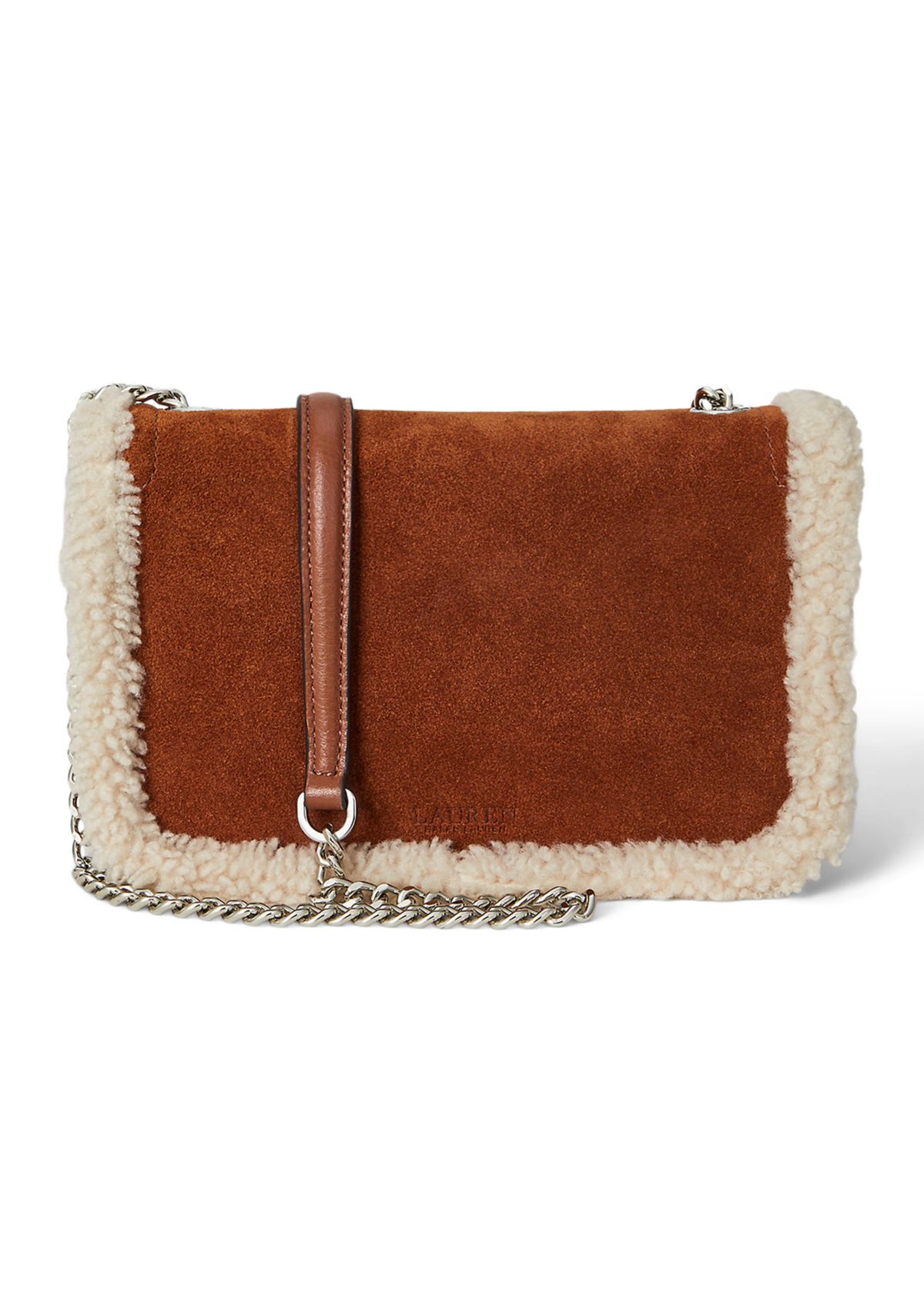 Shearling-Trim Bradley Crossbody Wallet