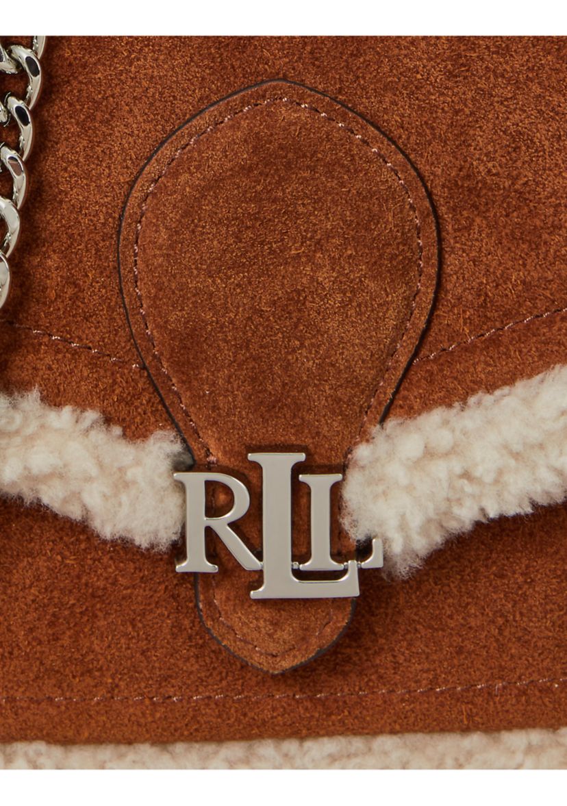 Shearling-Trim Bradley Crossbody Wallet