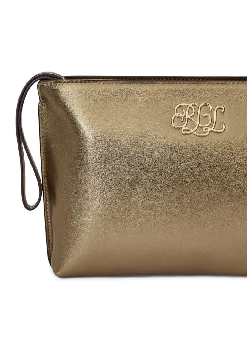Metallic Nappa Leather Large Pouch