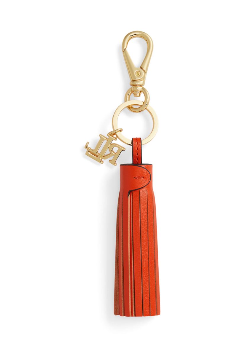 Logo & Leather Tassel Charm
