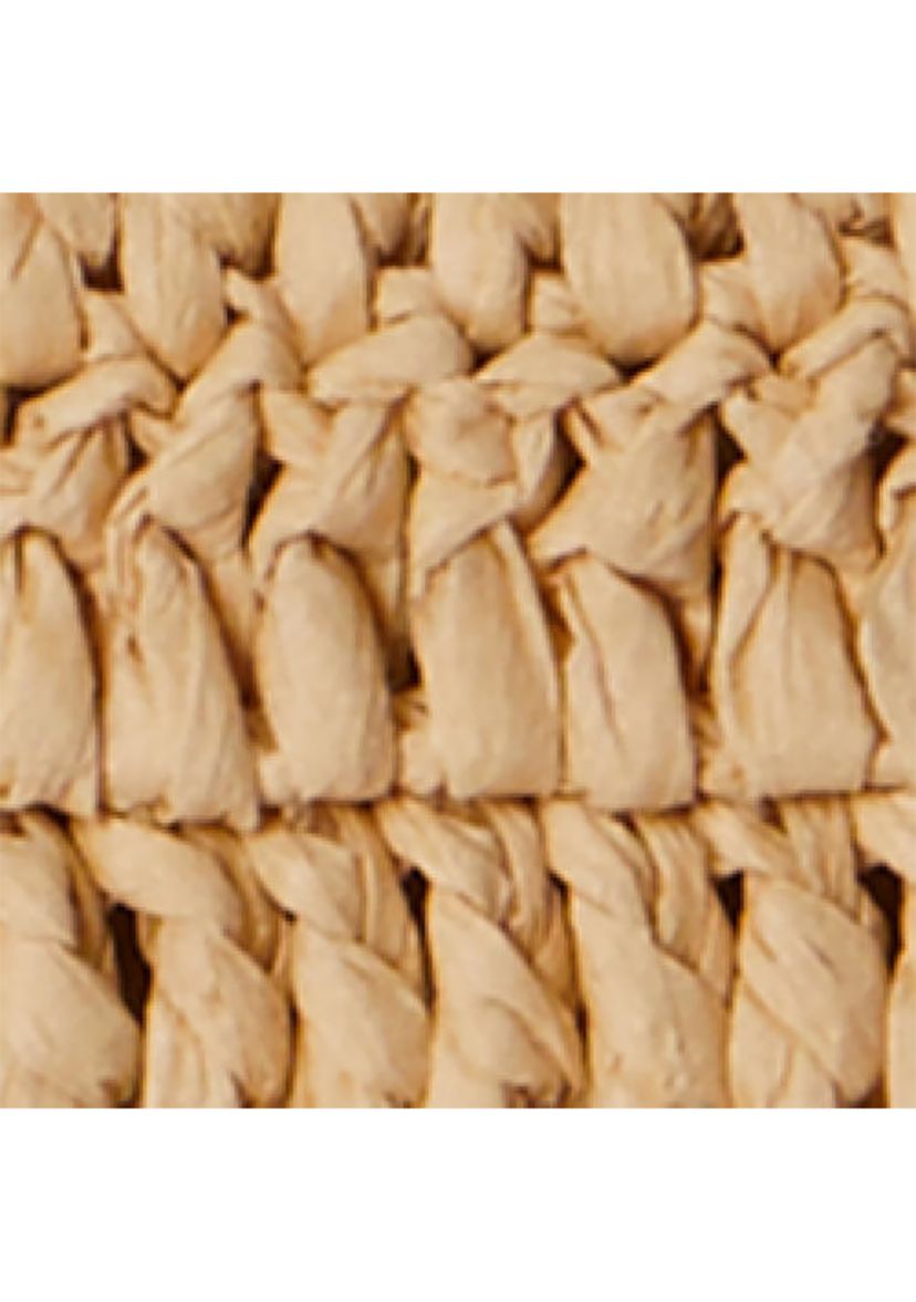 Lauren Ralph Lauren Leather-Trim Crocheted Straw Large Pouch | Belk