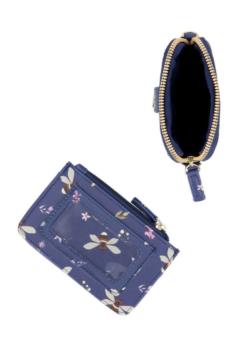 Floral Bee Cleo Wristlet 