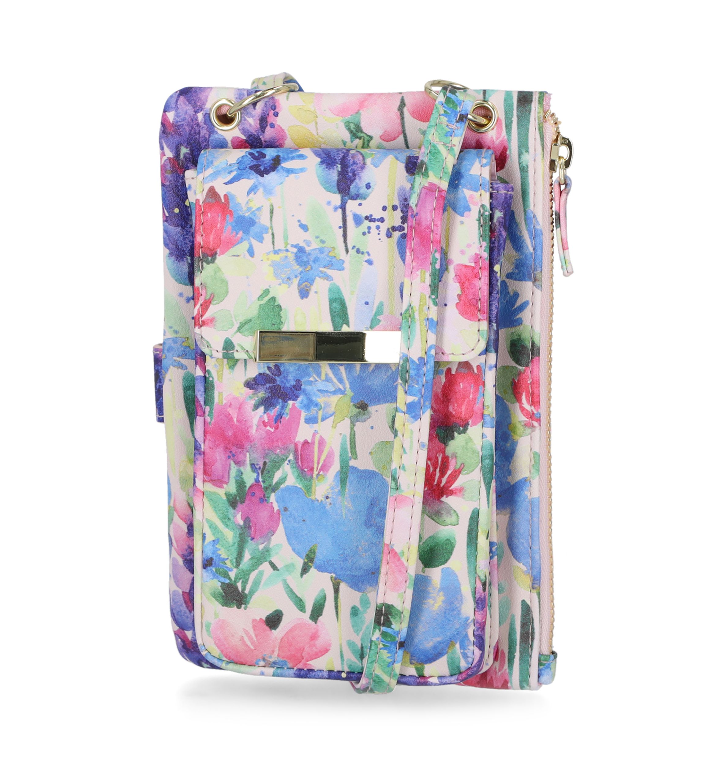Smooth Floral Peach Cornelia Crossbody Bag