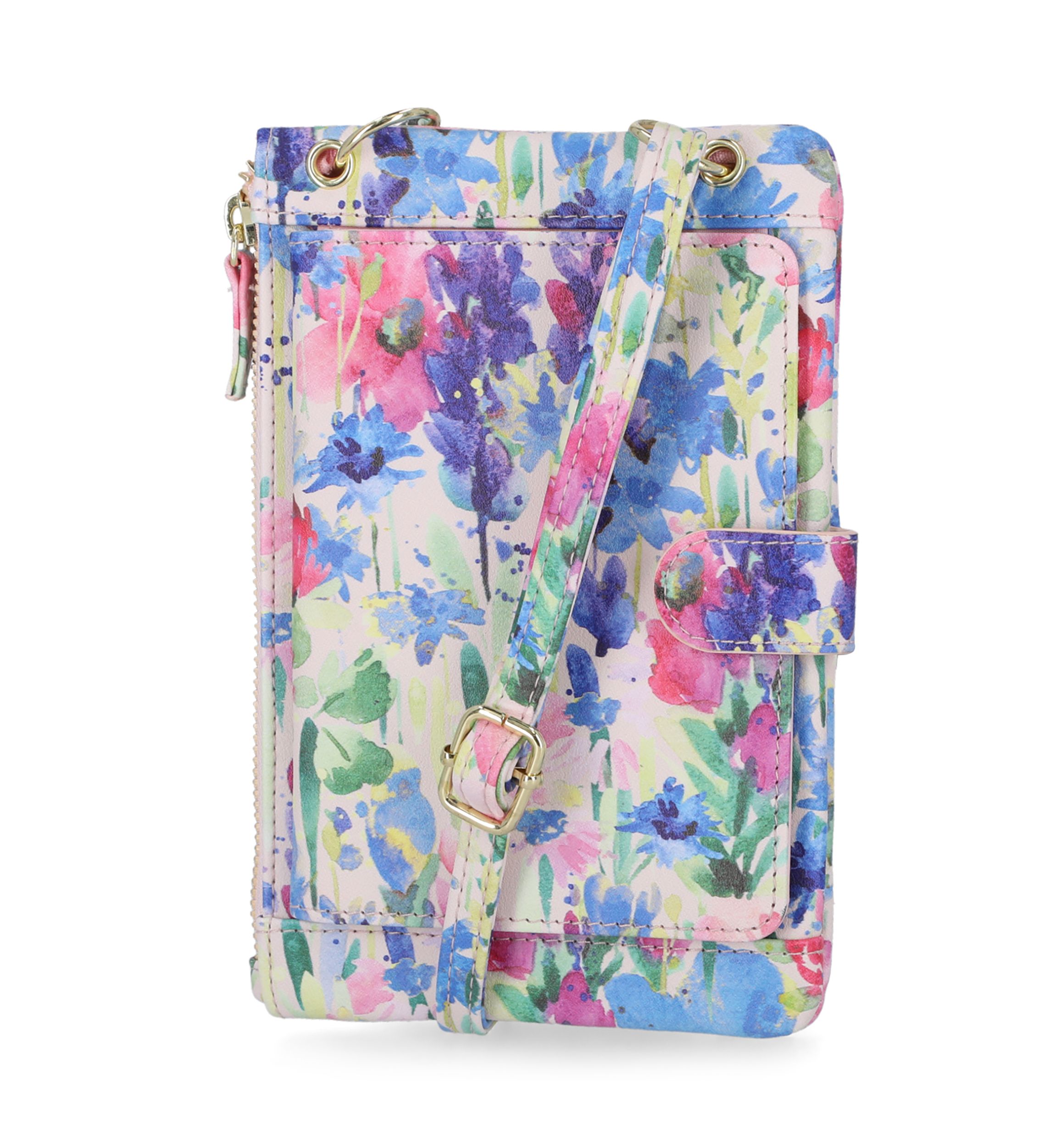 Smooth Floral Peach Cornelia Crossbody Bag