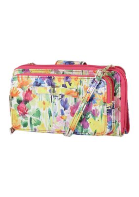 Printed Floral Bow Mavis Wallet on String