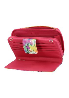 Printed Floral Bow Mavis Wallet on String