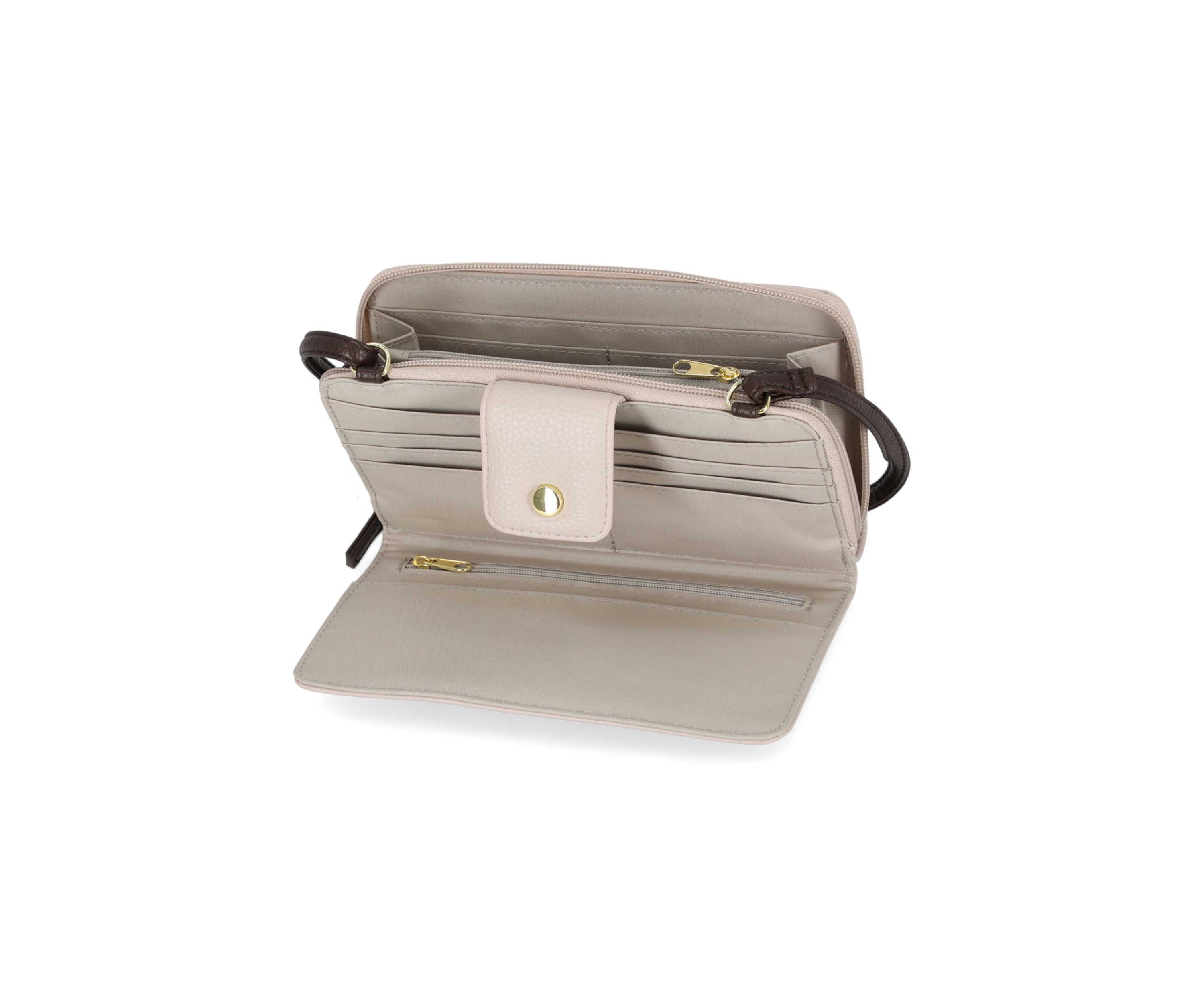 Mavis Color Blocked Crossbody Wallet