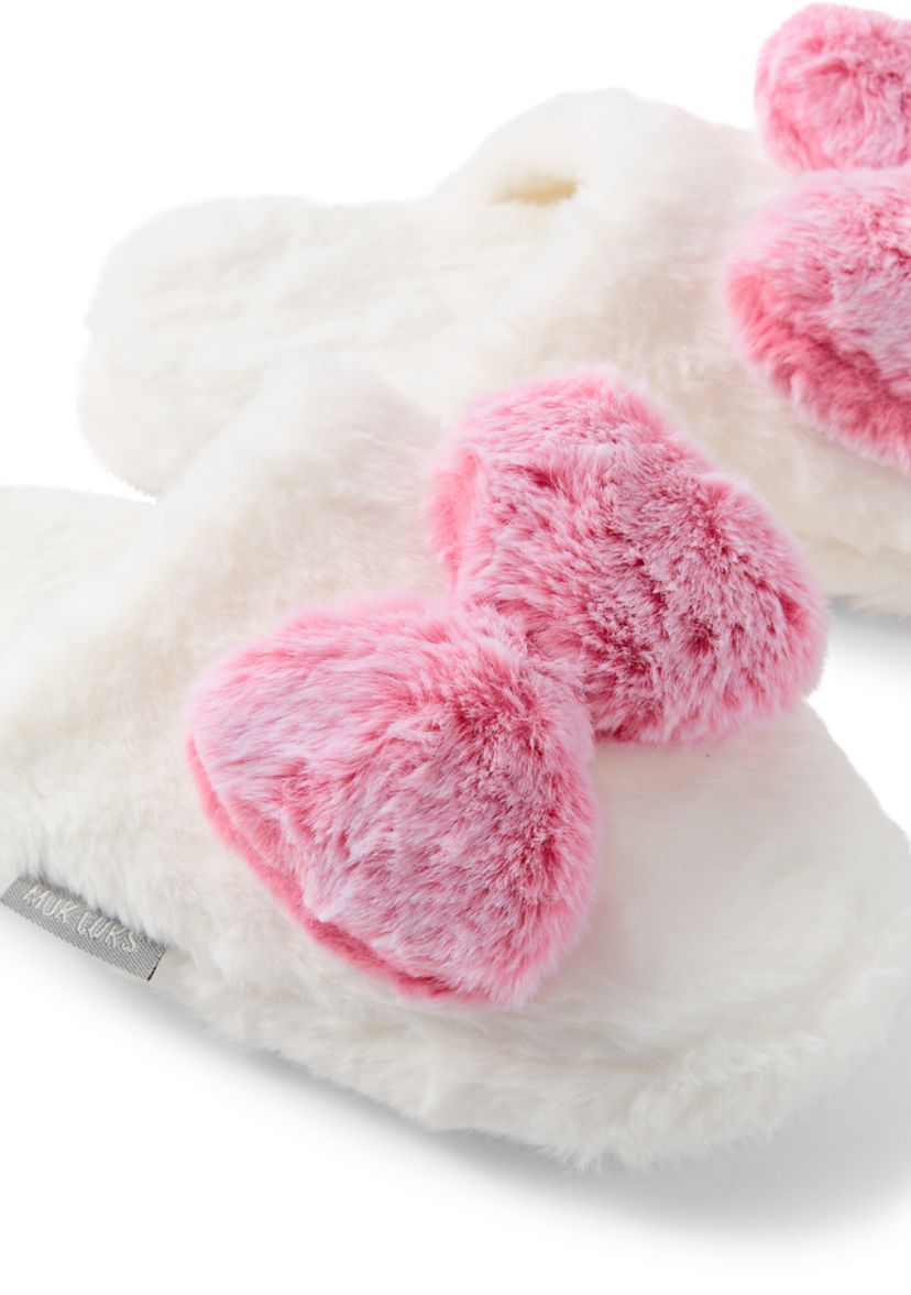Pillow Top Bow Slipper Scuffs