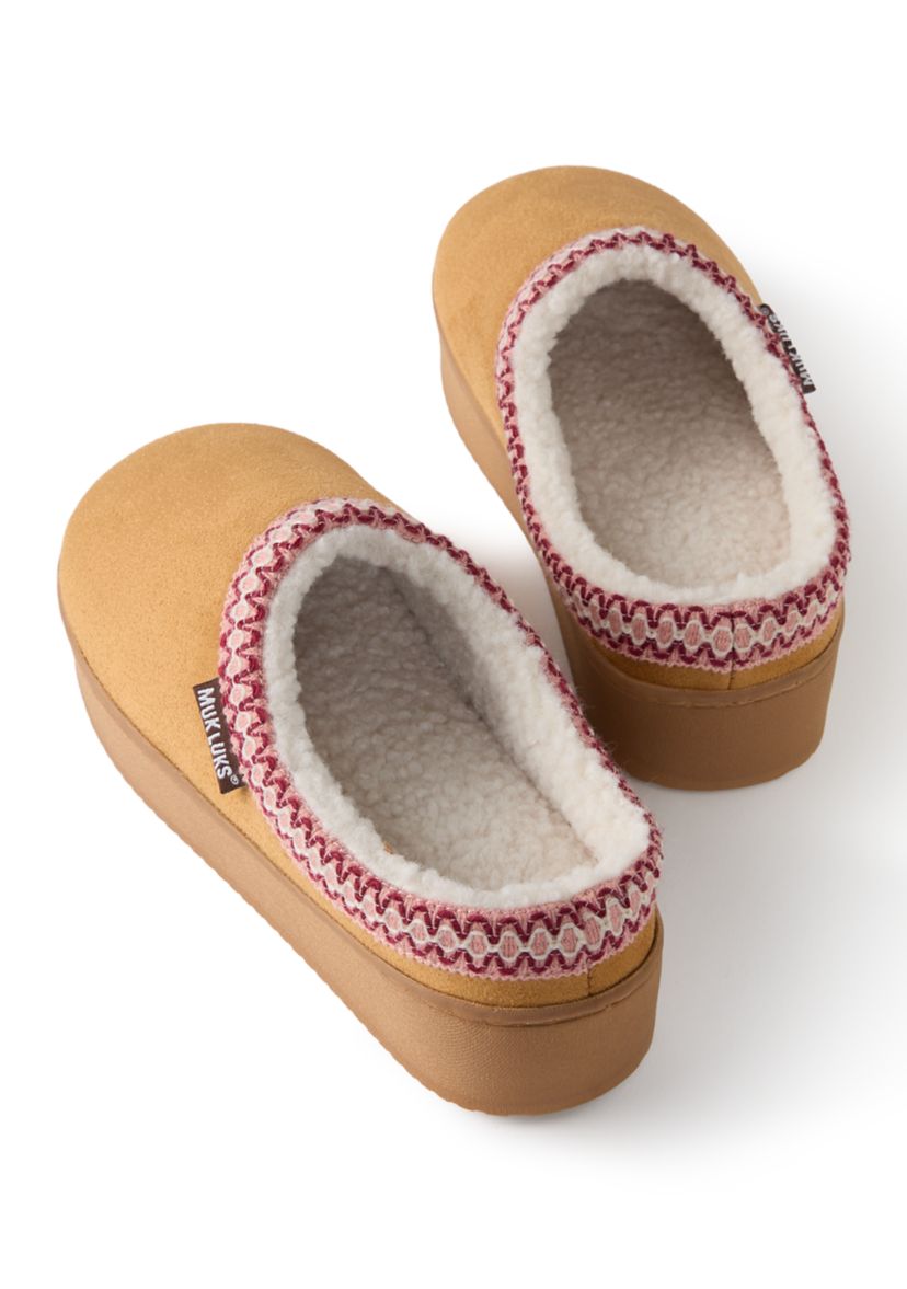 Platform Clogs with Decorative Tape