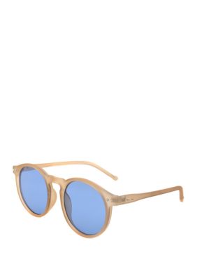 True Craft Round Tan Rubberized Sunglasses Belk