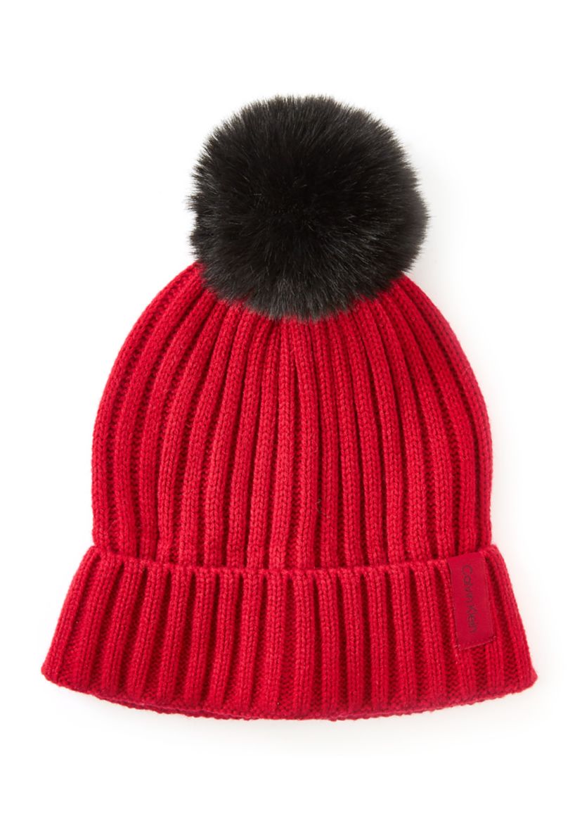 Faux Fur Pom Beanie 
