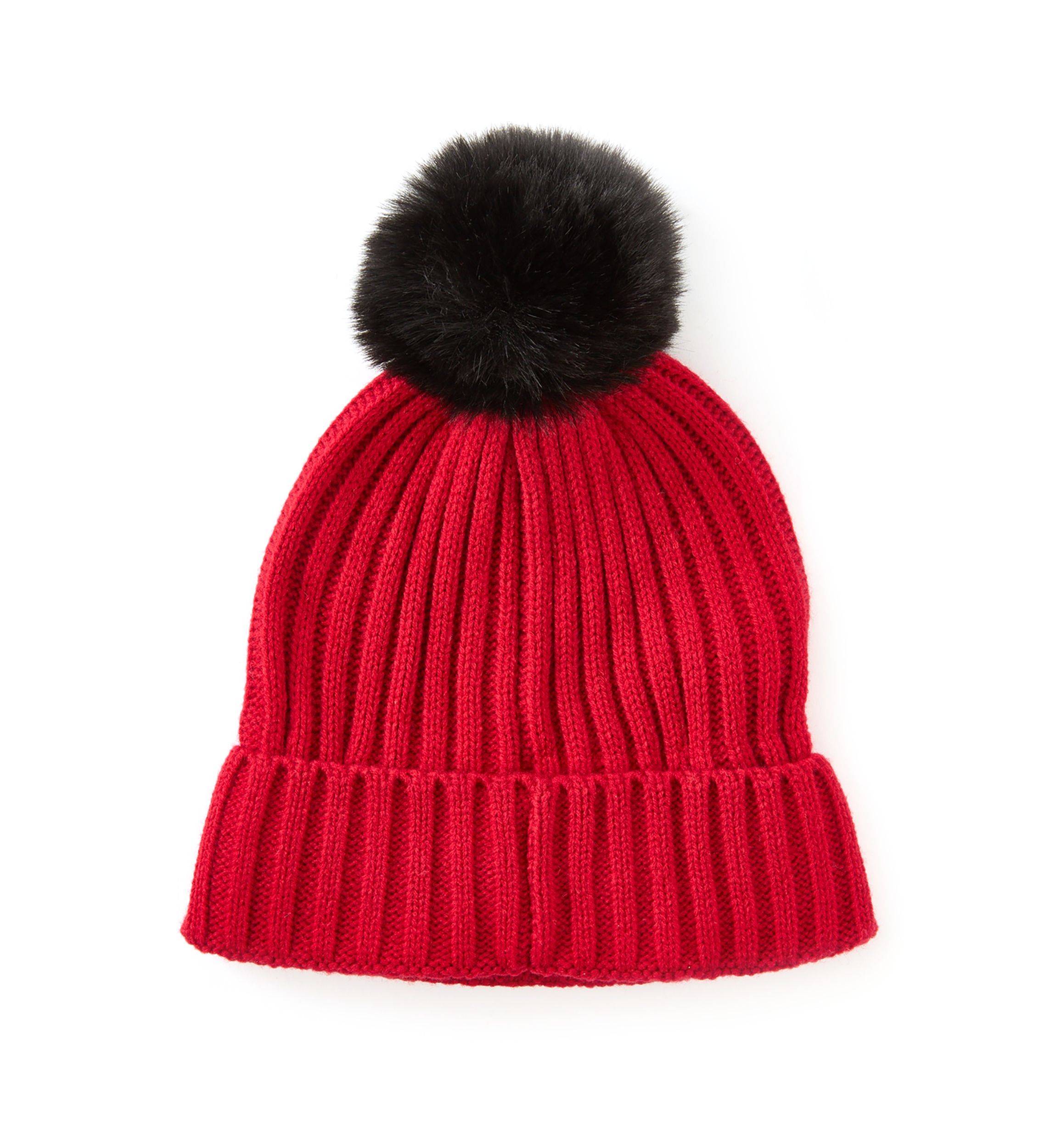 Faux Fur Pom Beanie 
