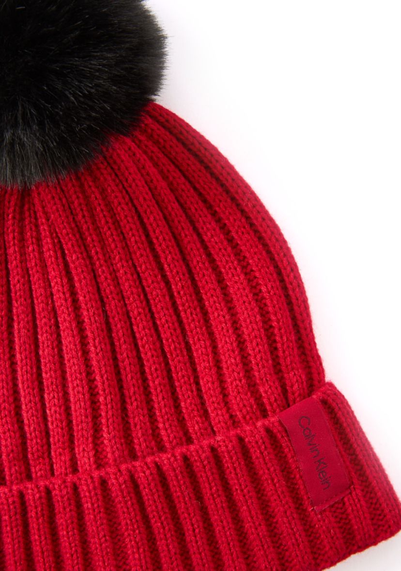 Faux Fur Pom Beanie 