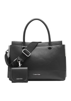 Calvin Klein Bianca Satchel, Black -  0196745018858