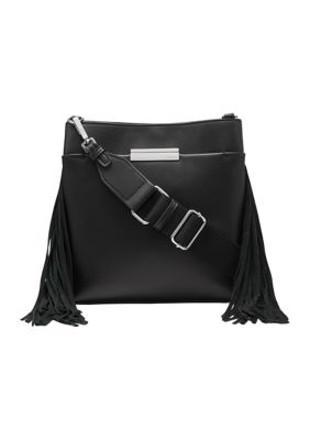 Calvin Klein Soma Mini Fringe Crossbody Bag, Black -  0196745029052