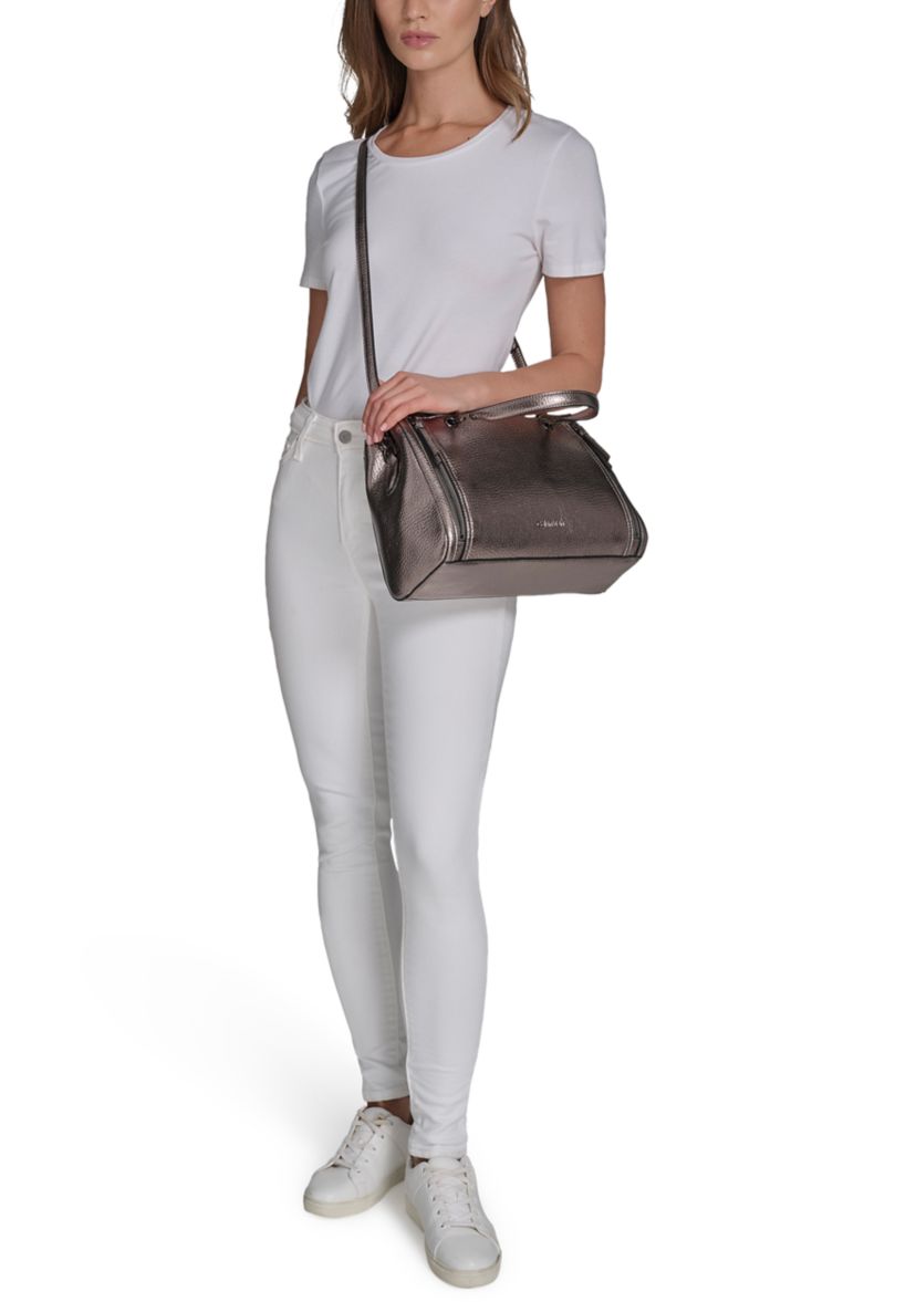 Garnet Metallic Satchel 