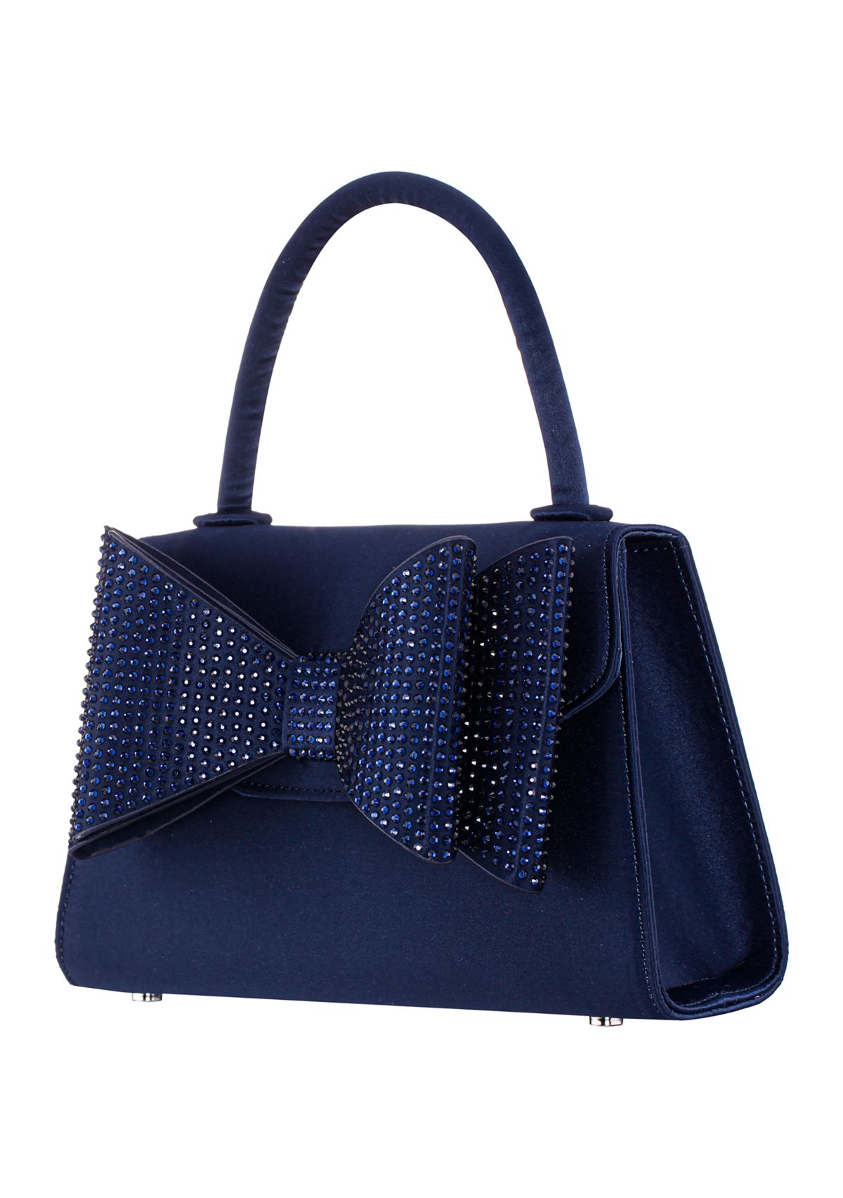 Crystal Bow Top Handle Satchel 