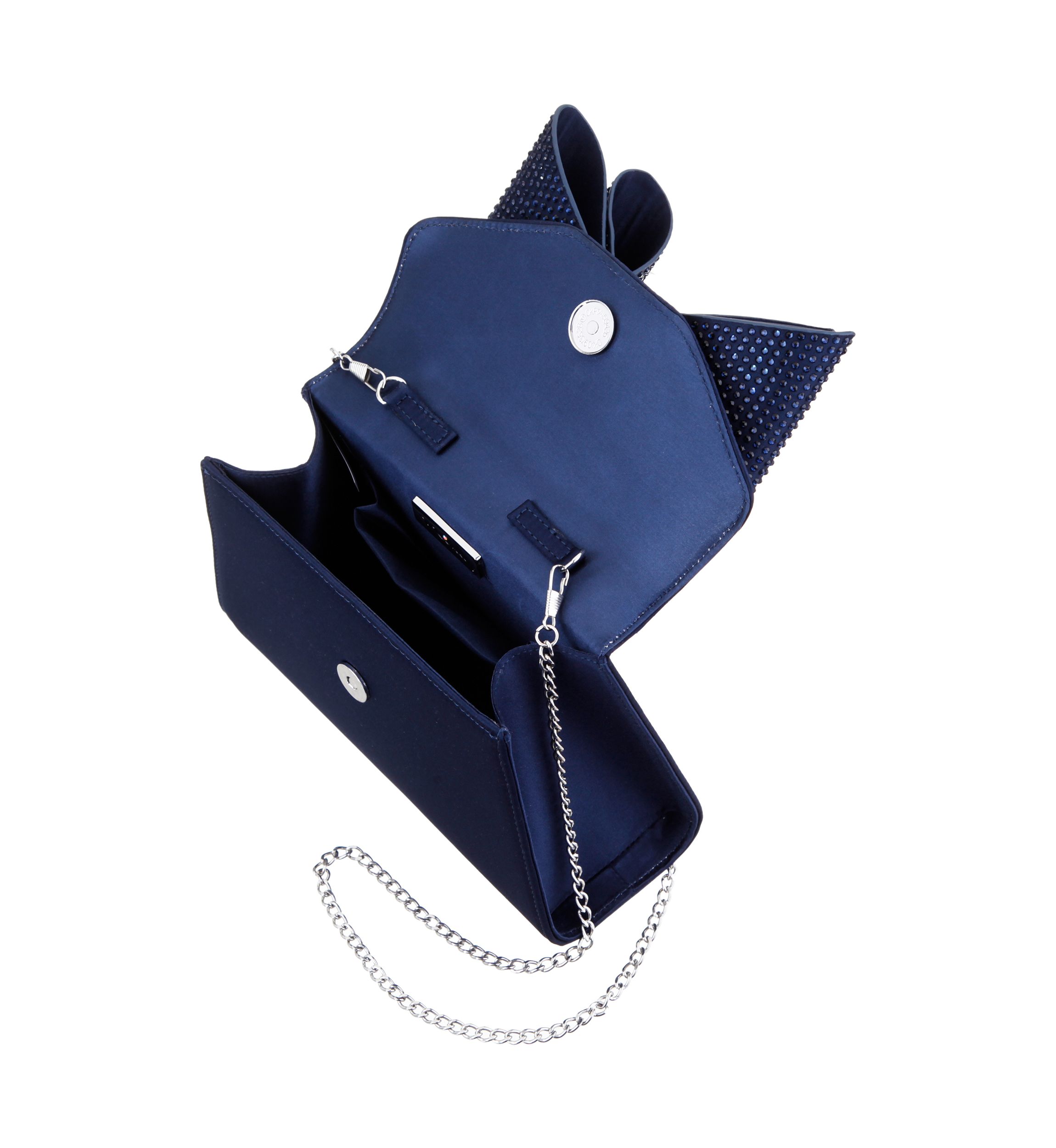 Crystal Bow Top Handle Satchel 