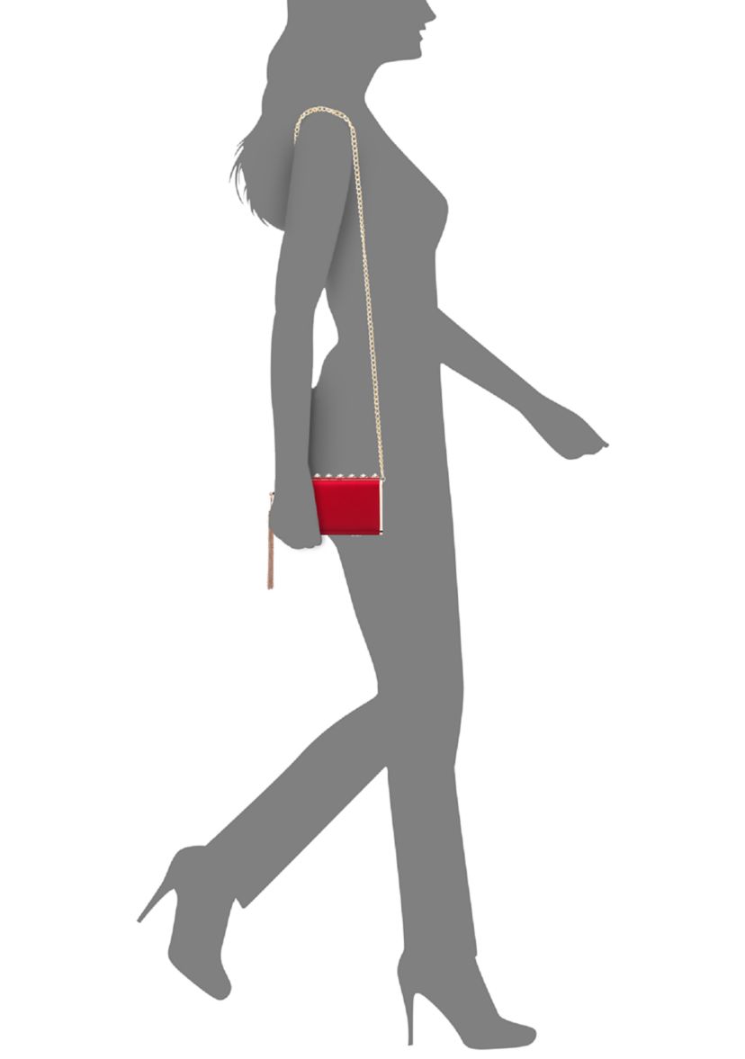 Crystal Ornamented Minaudiere with Tassel 