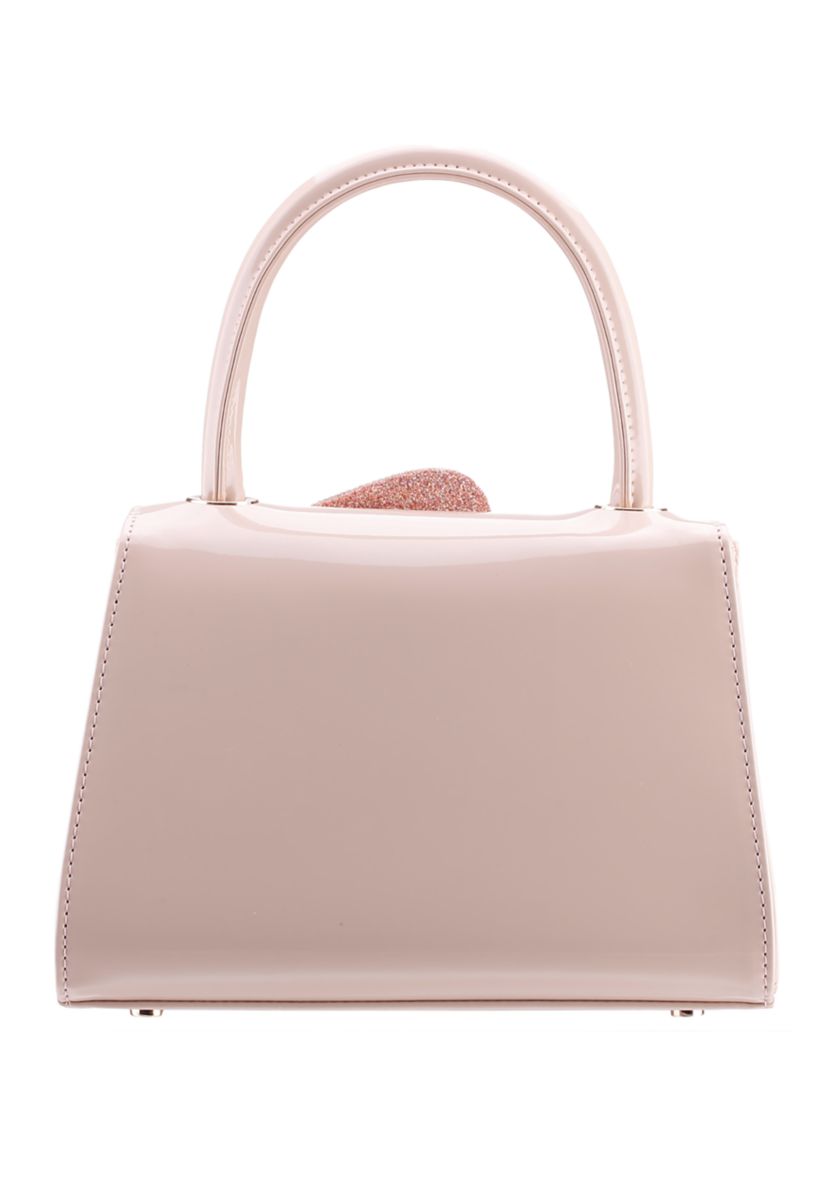 Floral Patent Top Handle Satchel