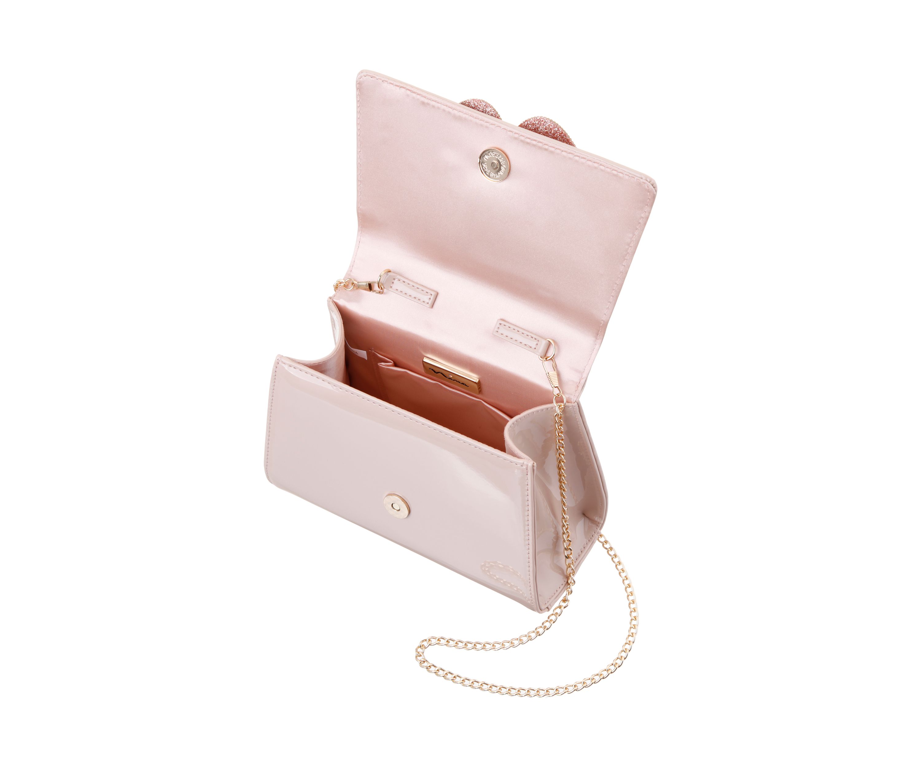 Floral Patent Top Handle Satchel
