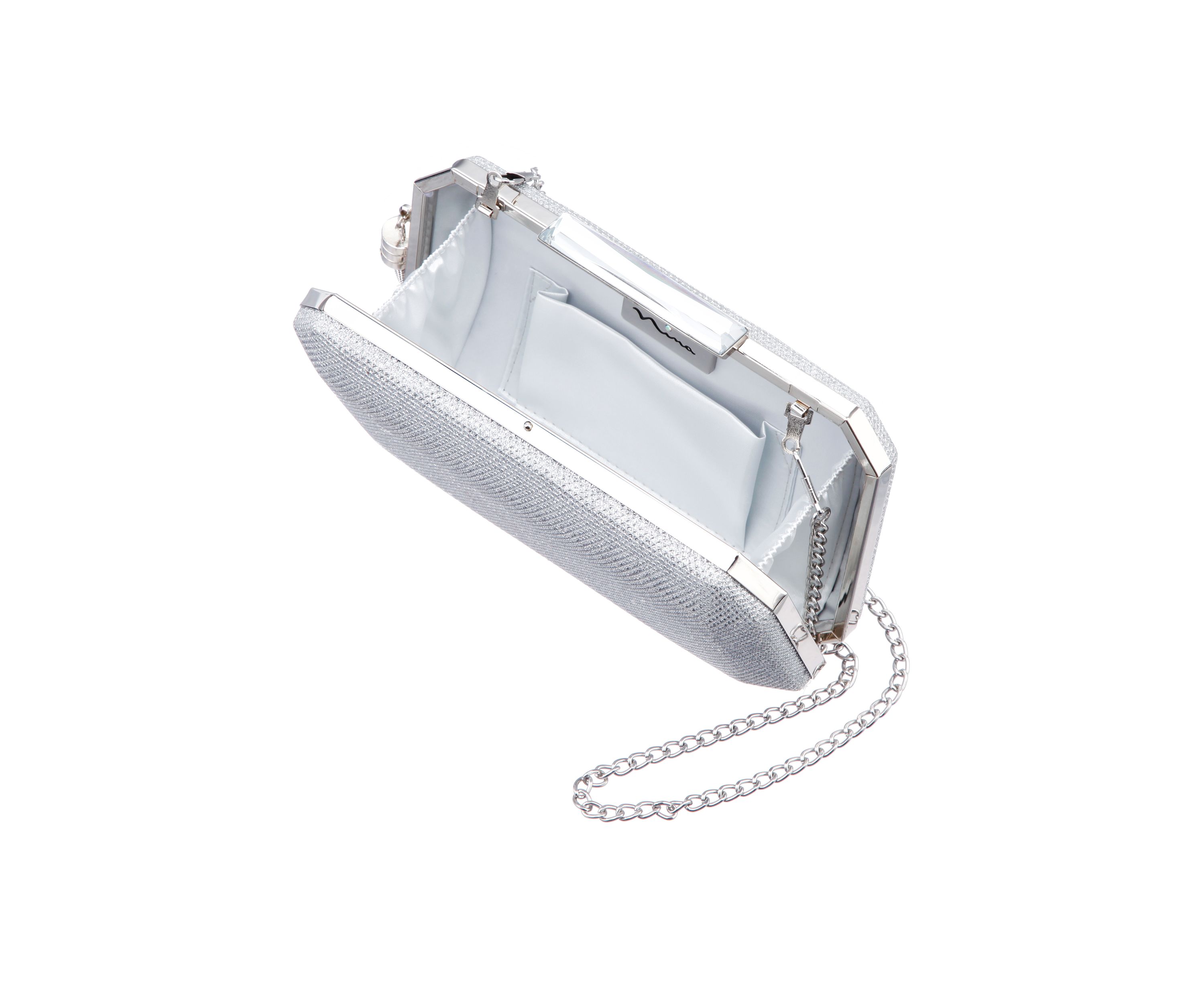 Metallic Frame Clutch with Tassel