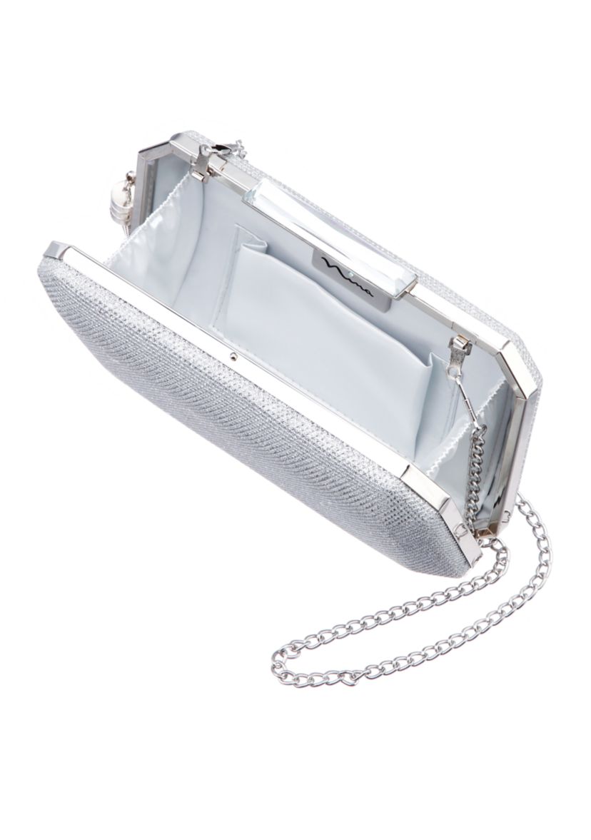 Metallic Frame Clutch with Tassel