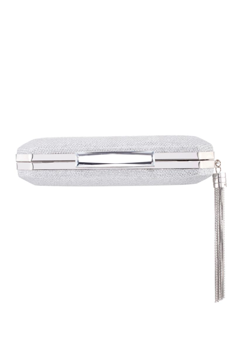Metallic Frame Clutch with Tassel