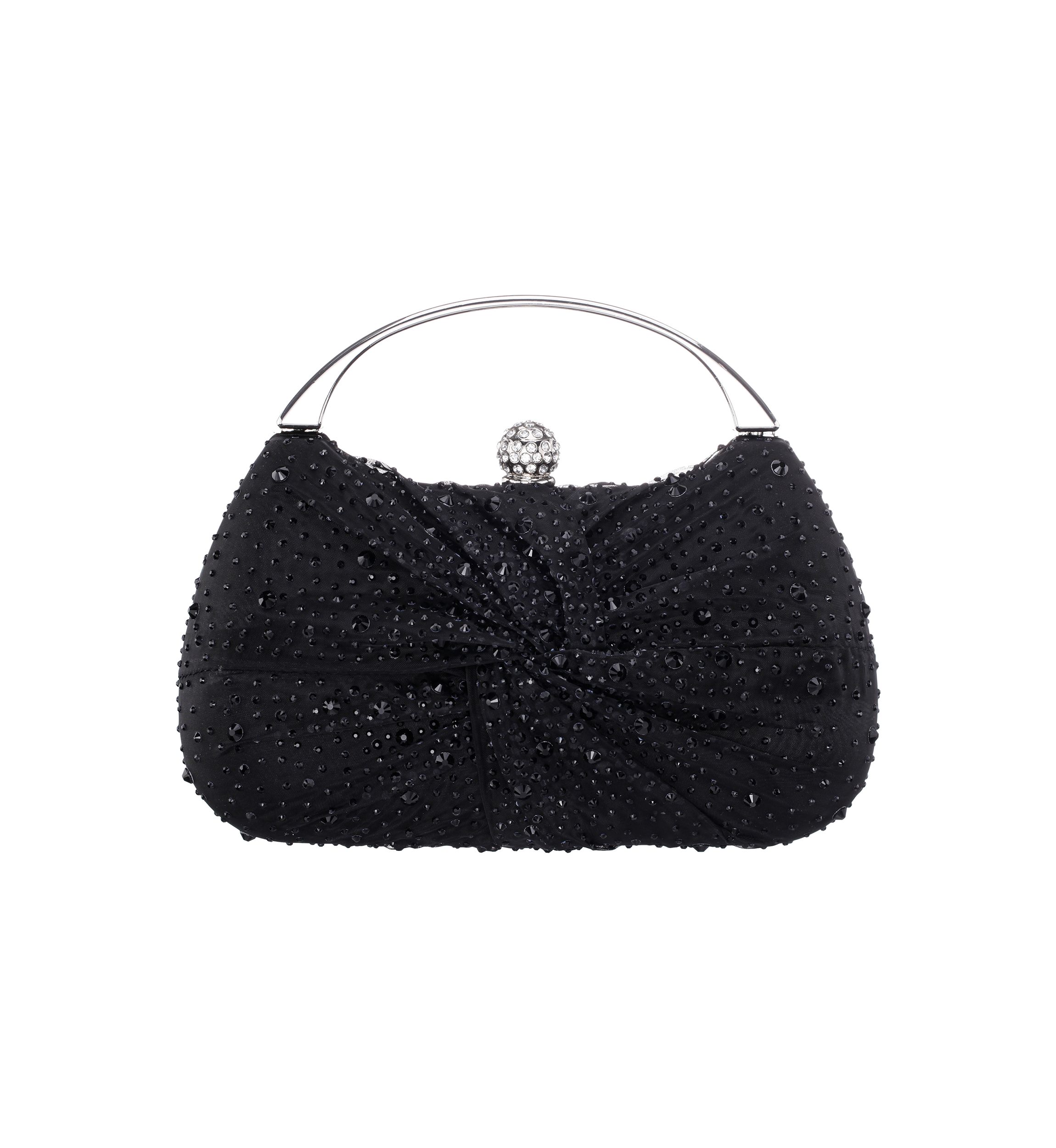 Crystal Twist Front Minaudiere Bag