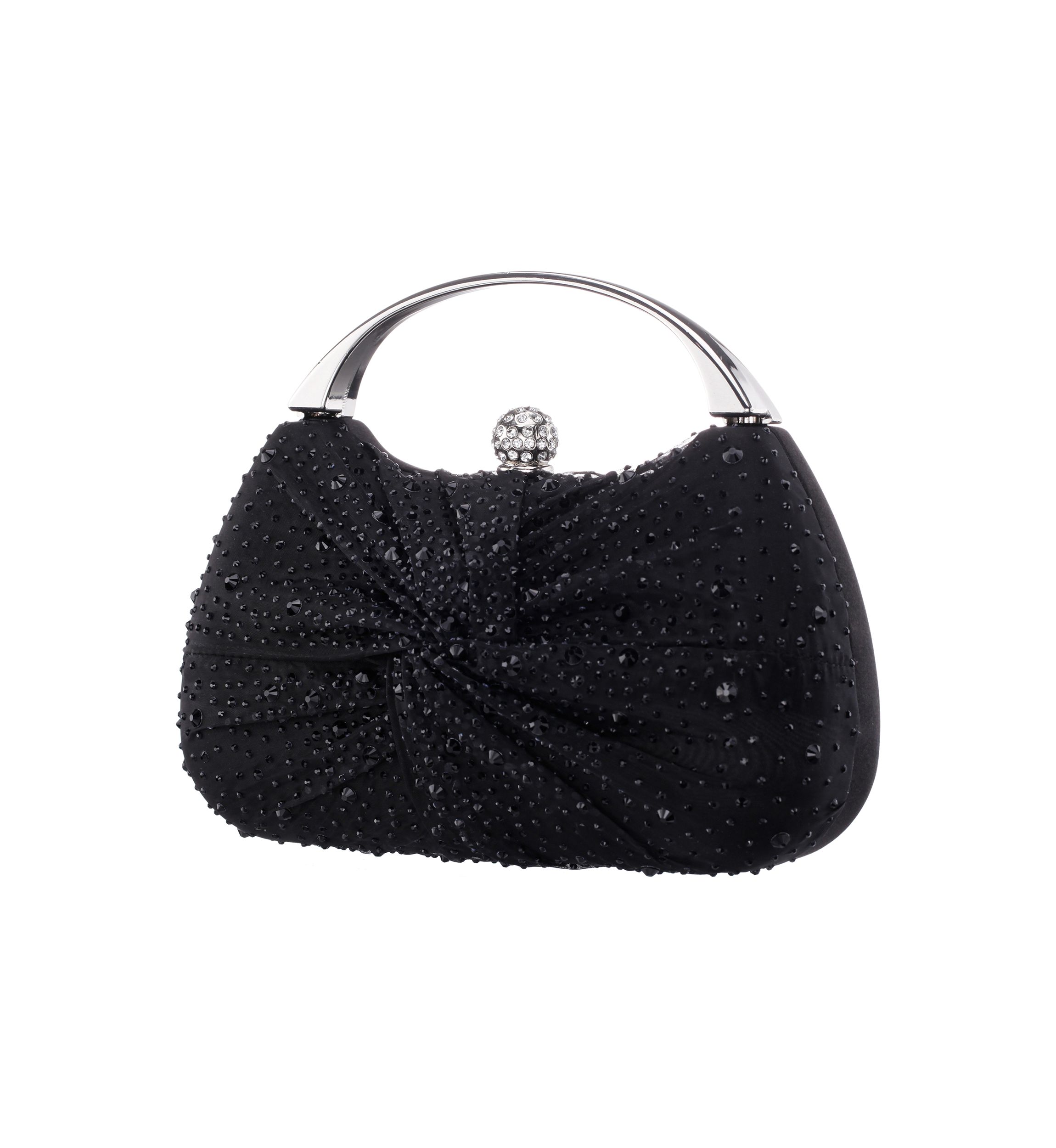 Crystal Twist Front Minaudiere Bag