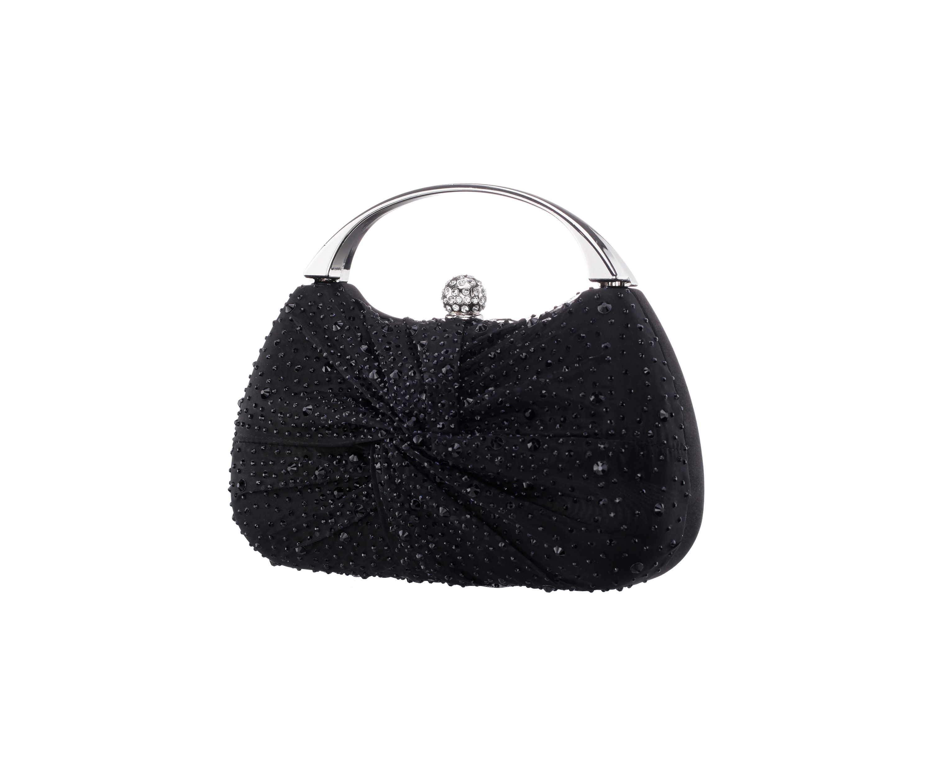 Crystal Twist Front Minaudiere Bag