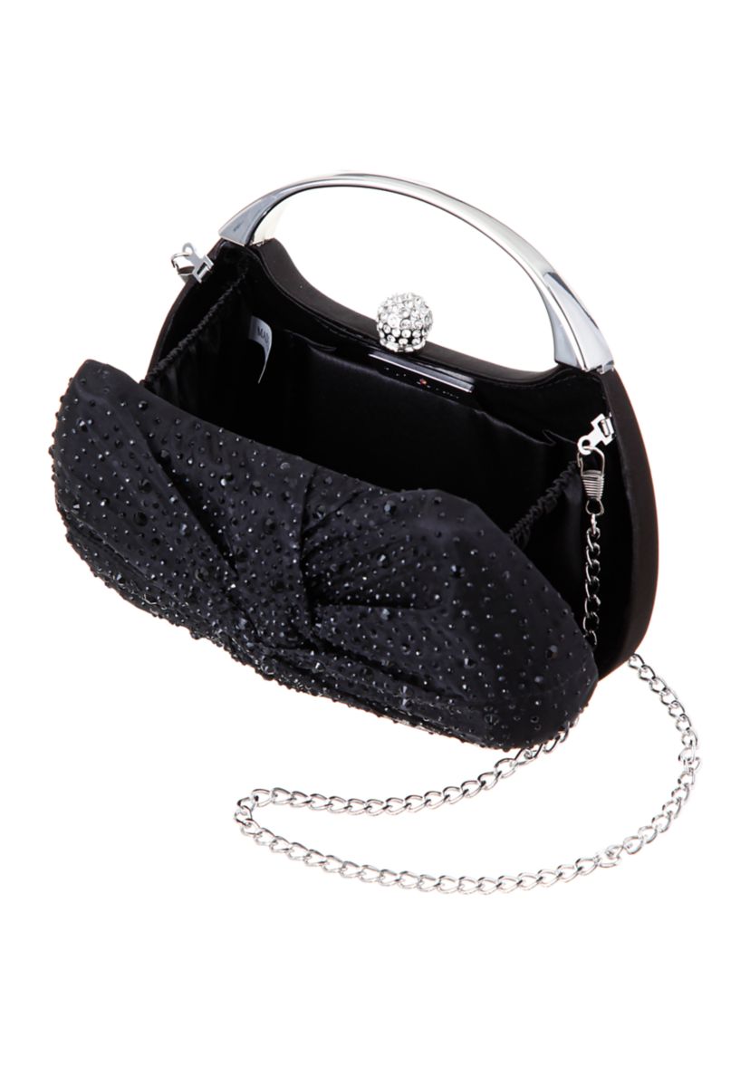 Crystal Twist Front Minaudiere Bag