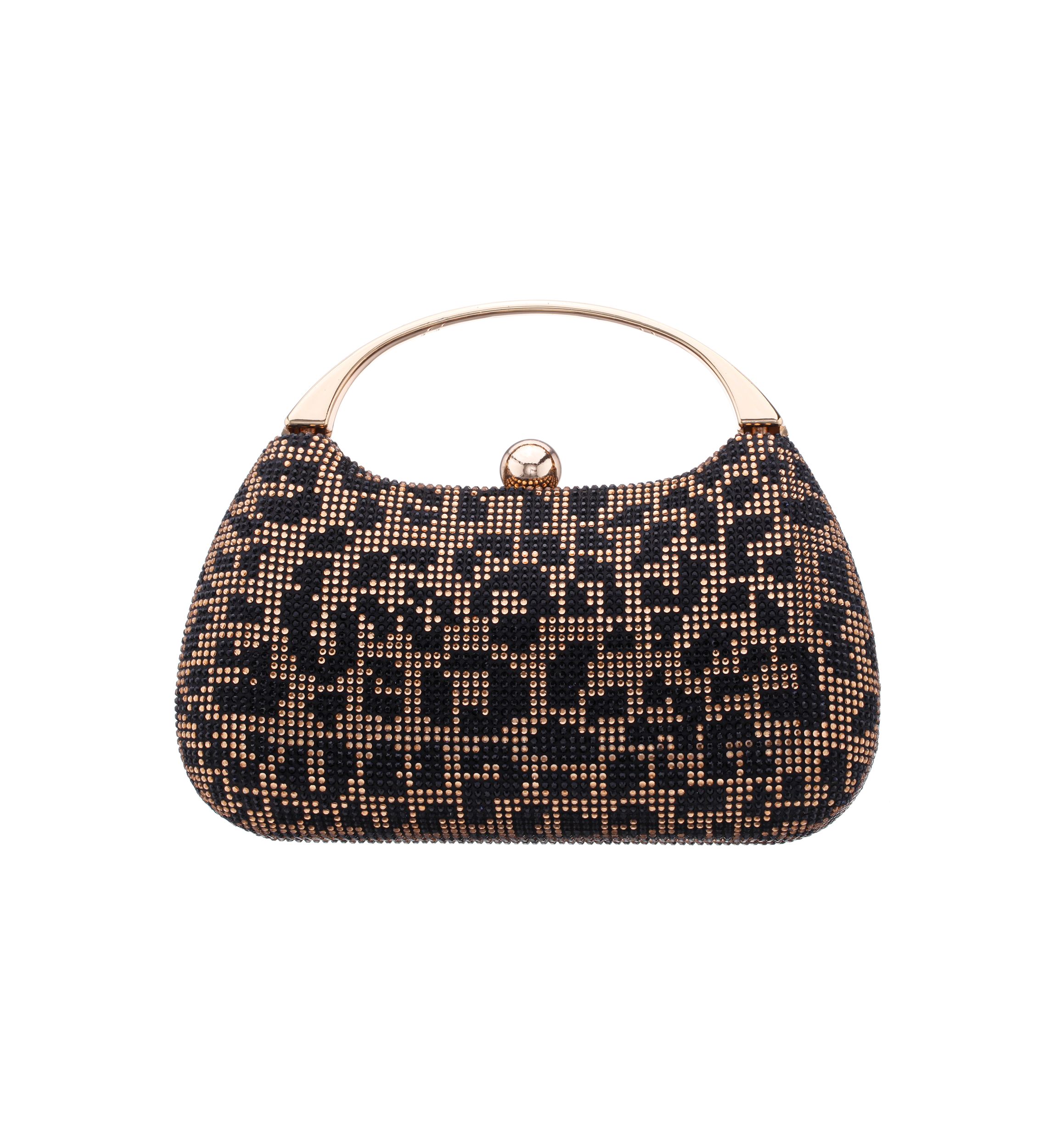 Microstone Leopard Top Handle Evening Bag 