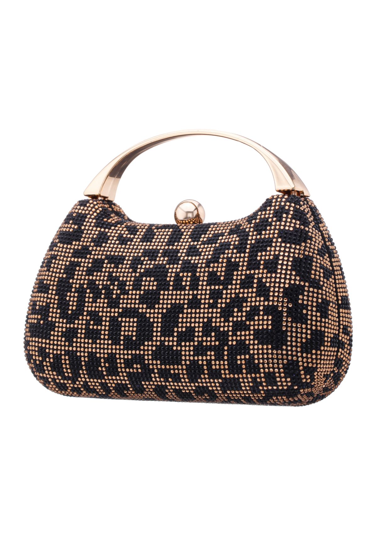 Microstone Leopard Top Handle Evening Bag 