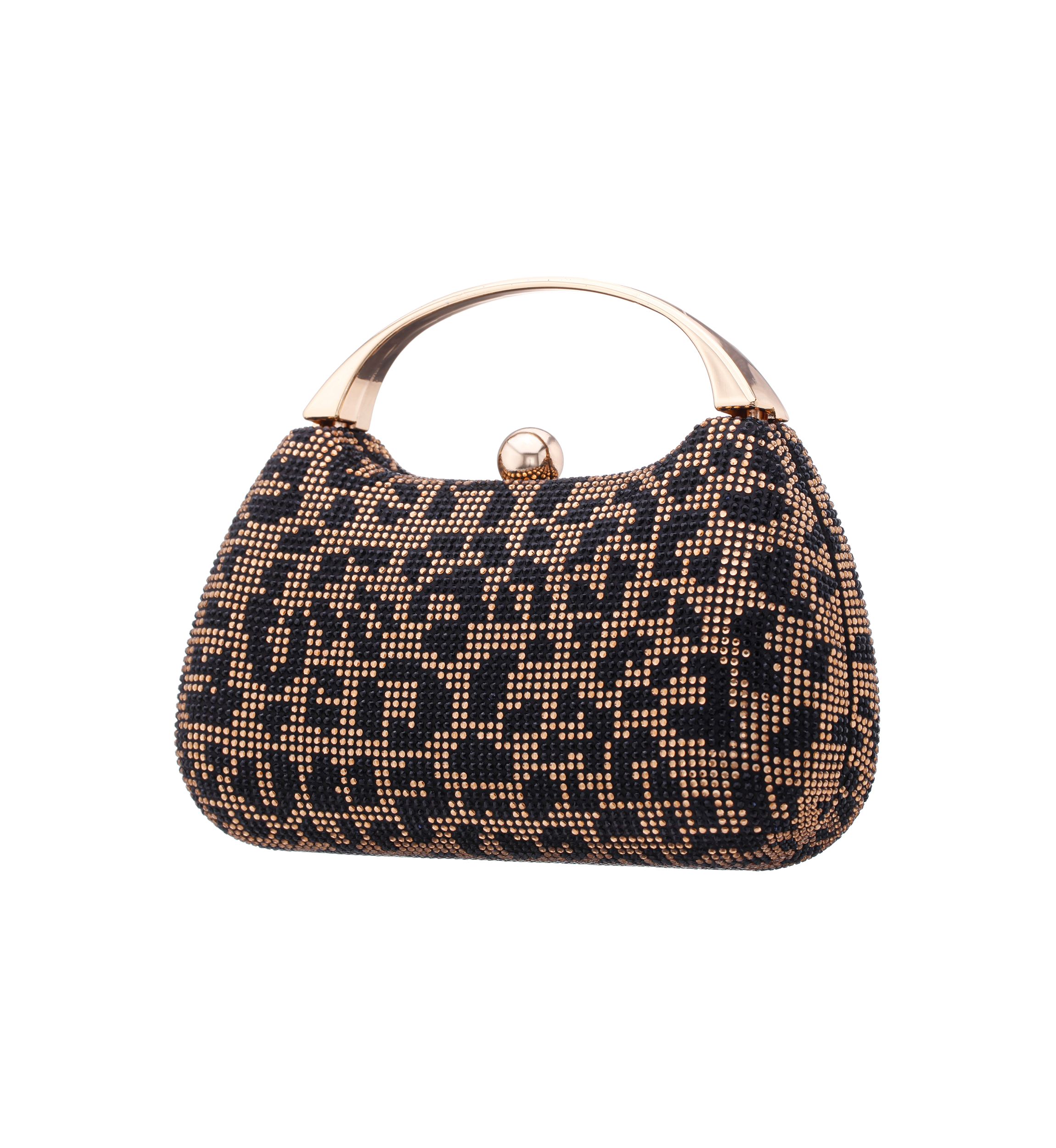 Microstone Leopard Top Handle Evening Bag 