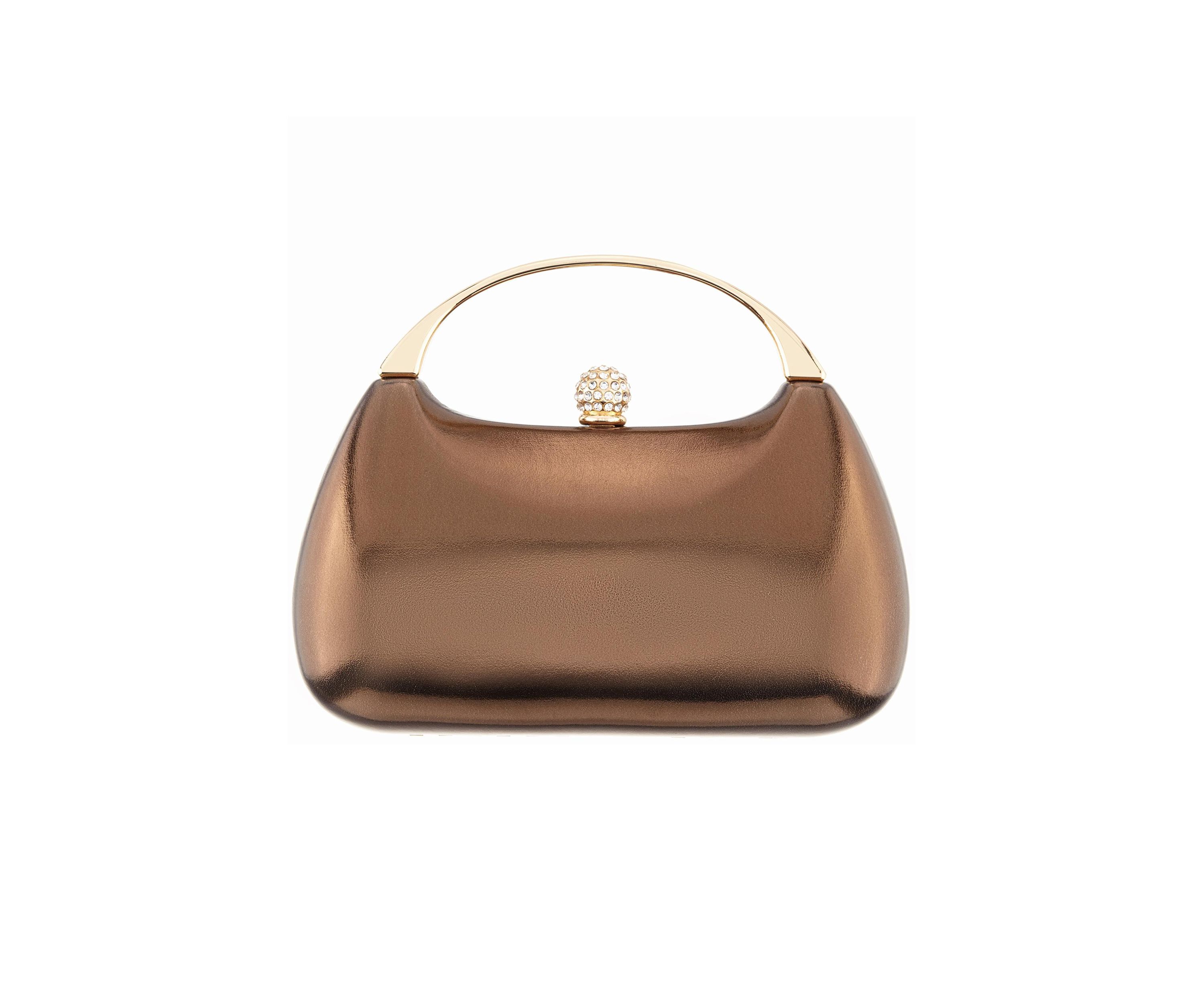 Top Handle Metallic Clutch Bag