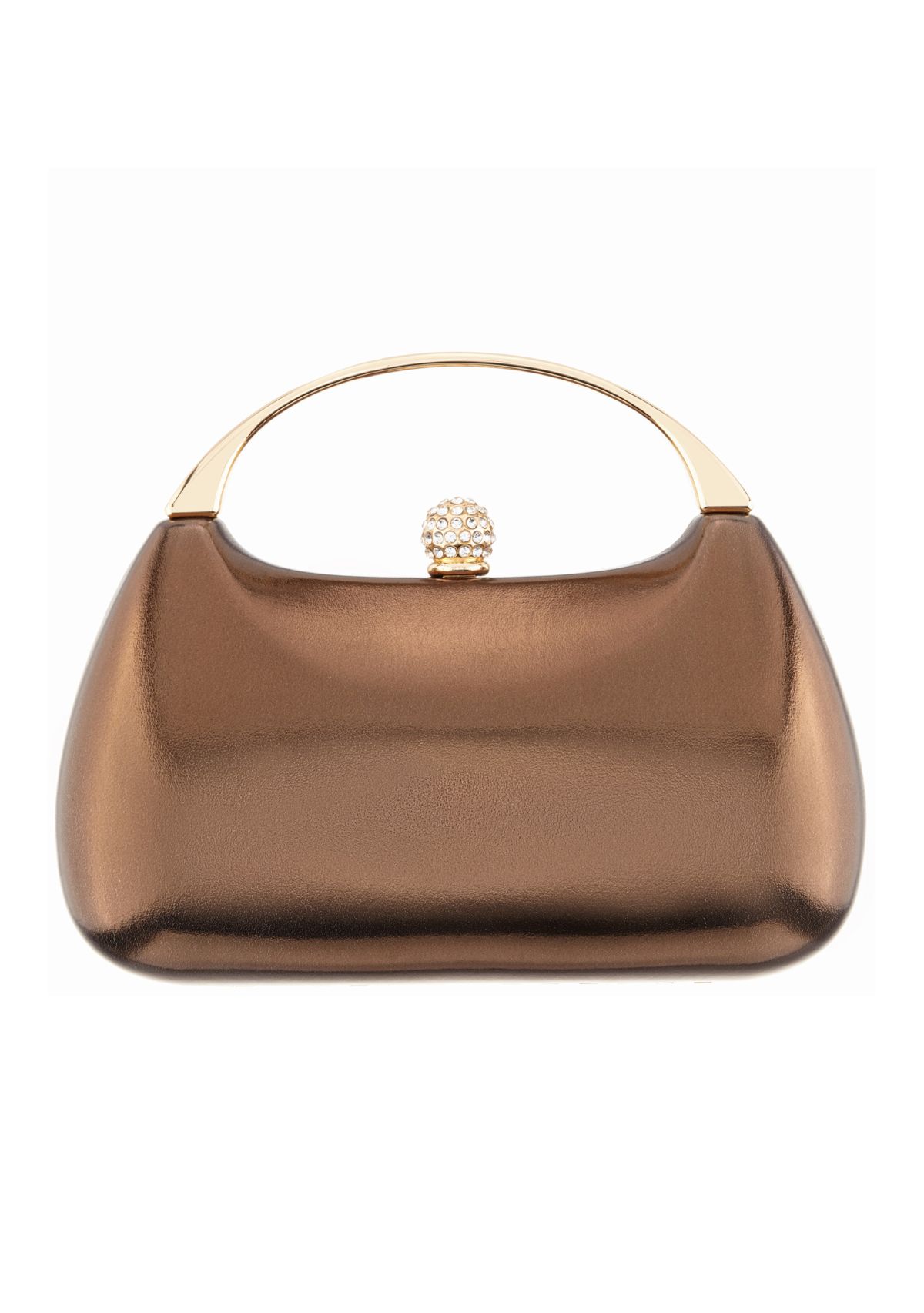 Top Handle Metallic Clutch Bag