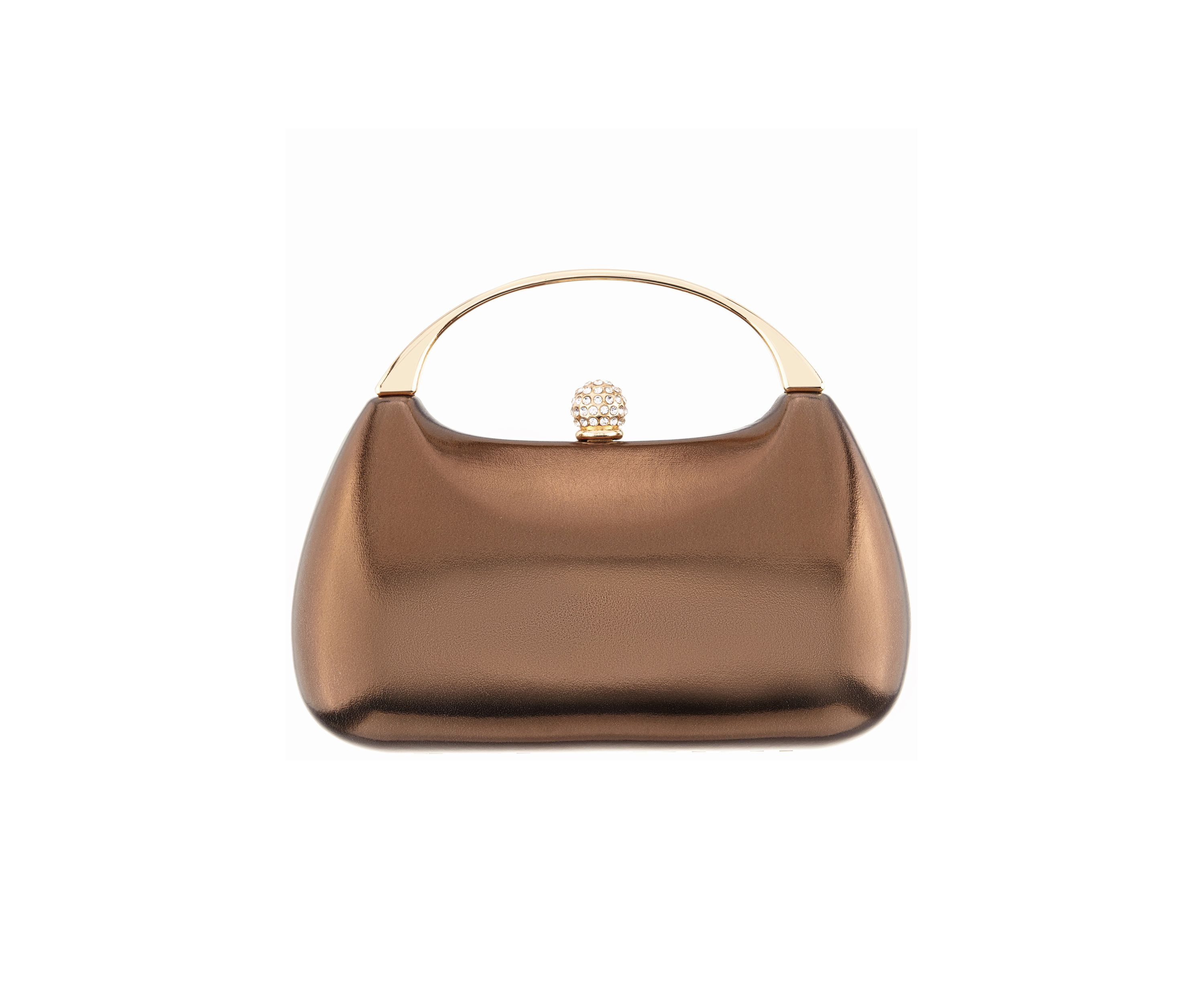 Top Handle Metallic Clutch Bag