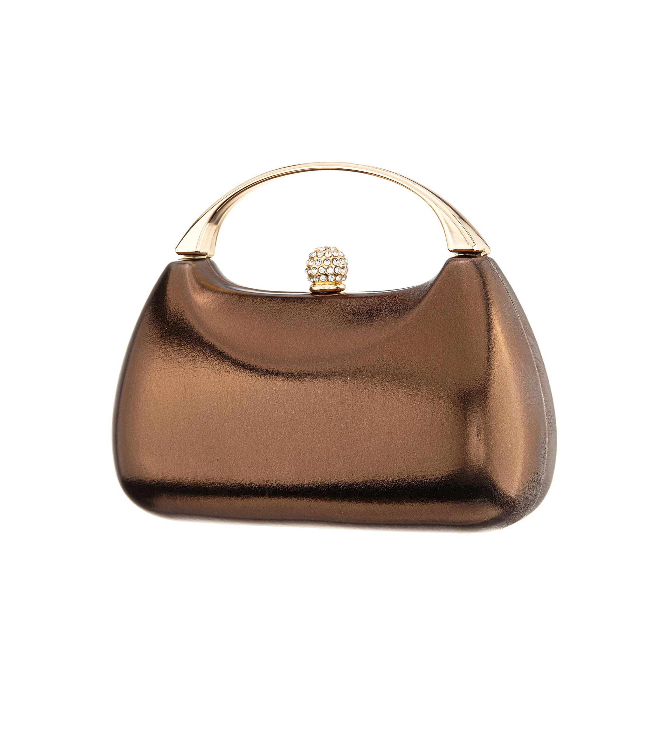 Top Handle Metallic Clutch Bag