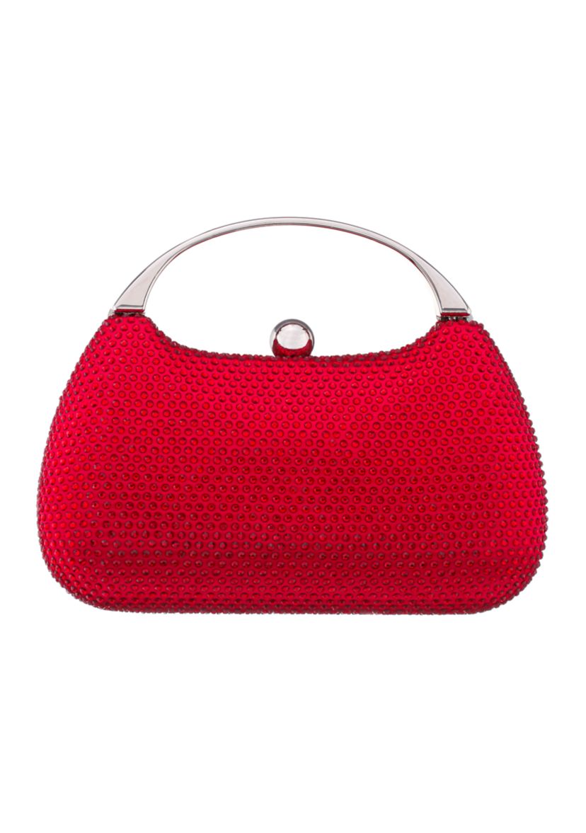 Top Handle Metallic Clutch