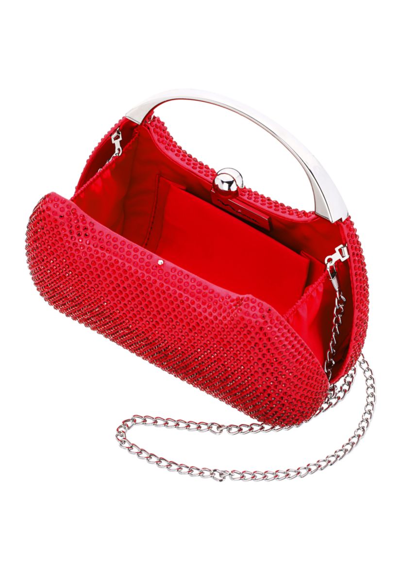 Top Handle Metallic Clutch