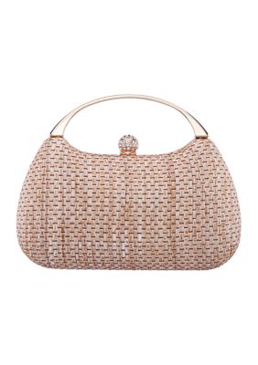 Nina Straw Minaudiere with Metal Handle | Belk