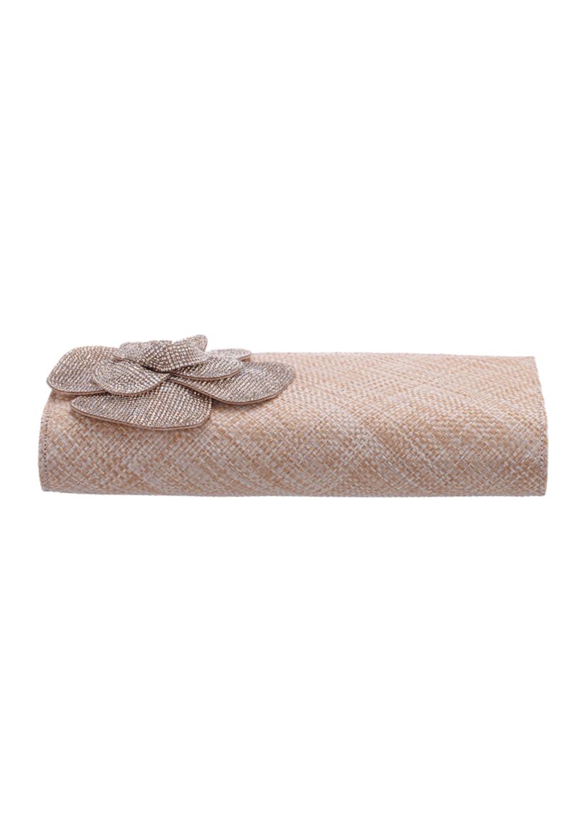 Large Flower Slim Clutch 