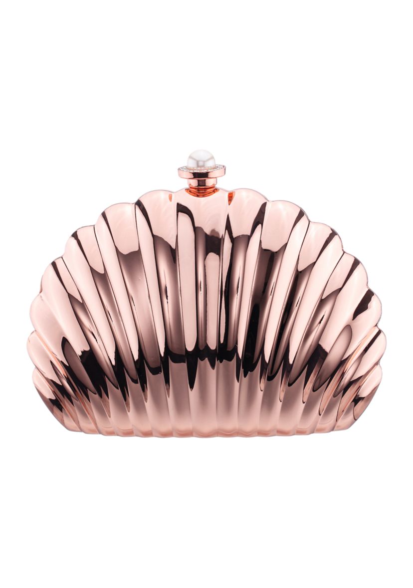 Shell Metallic Minaudiere