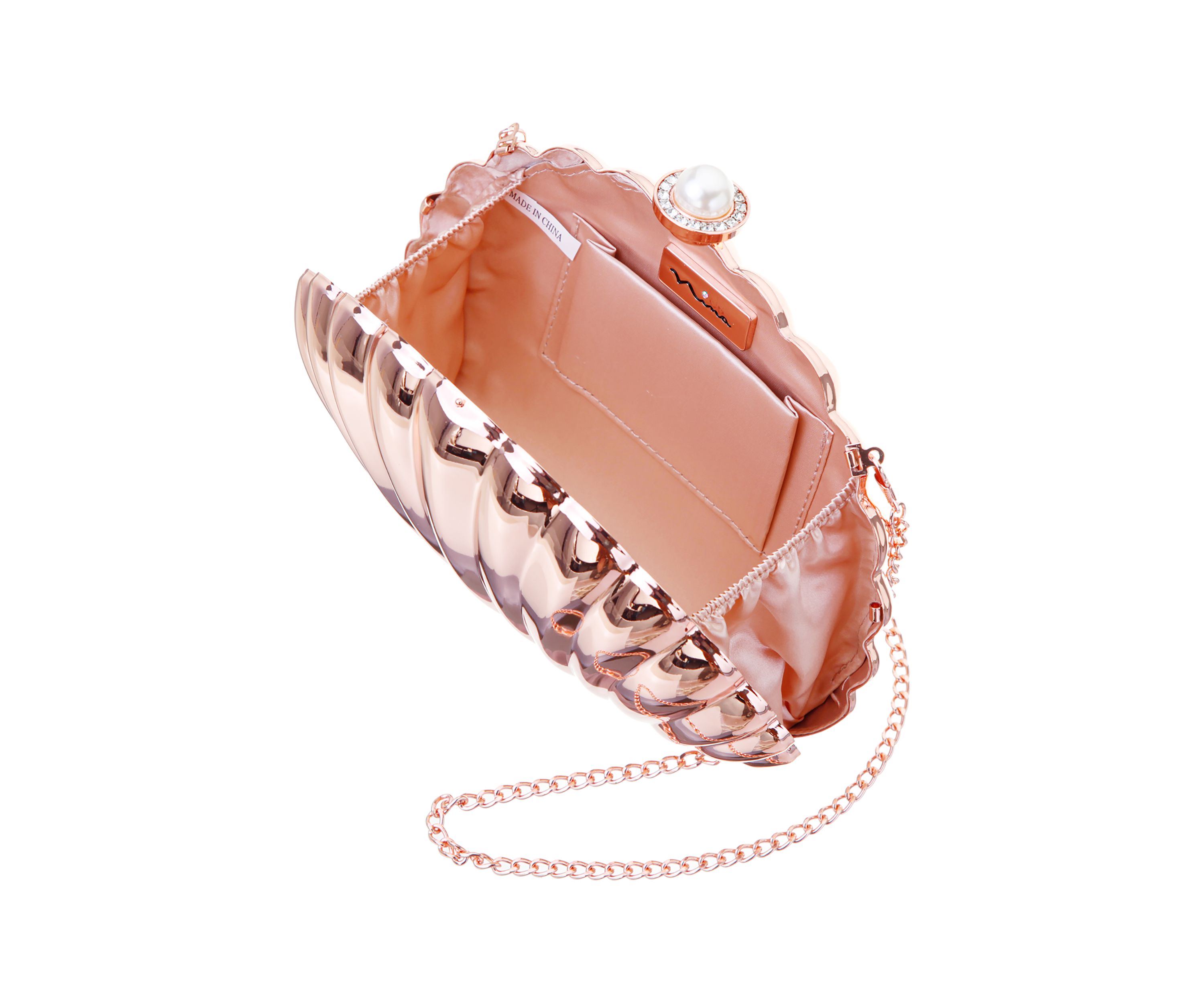 Shell Metallic Minaudiere