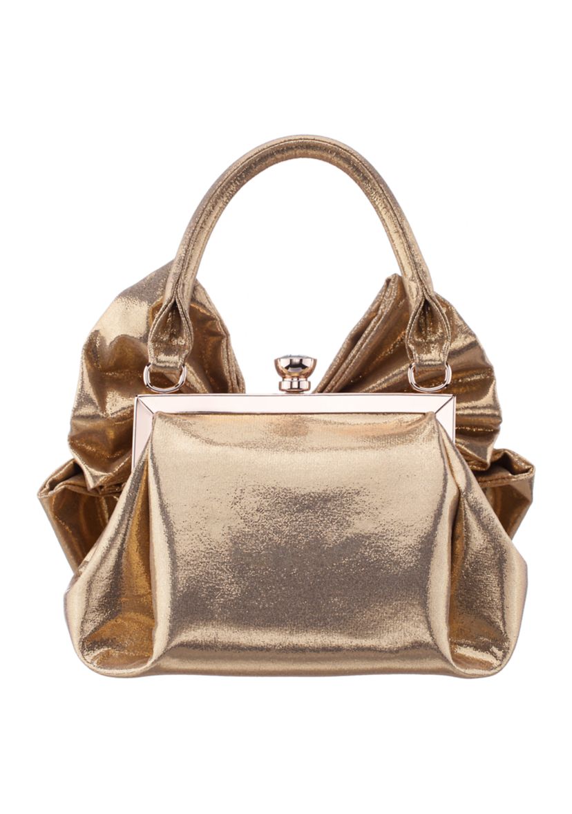 Bow Frame Top Handle Clutch