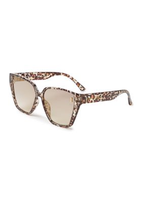 Flushed Lens Cat Eye Sunglasses