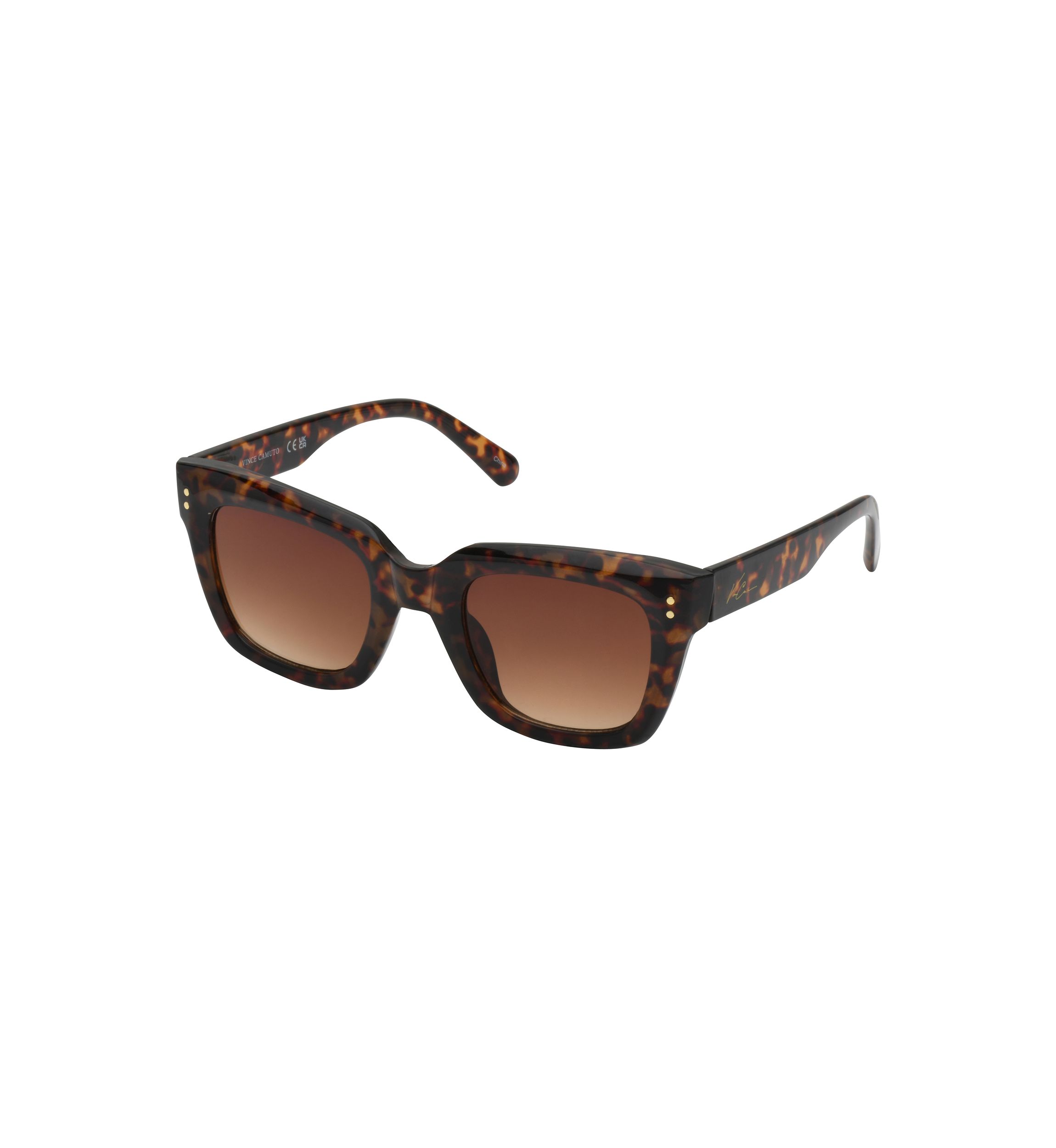 BNWT Vince Camuto Black and Dark Brown Sunglasses Vince Camuto Oversize Sunglasses Brown Tortoise Frame Brown  main image 4