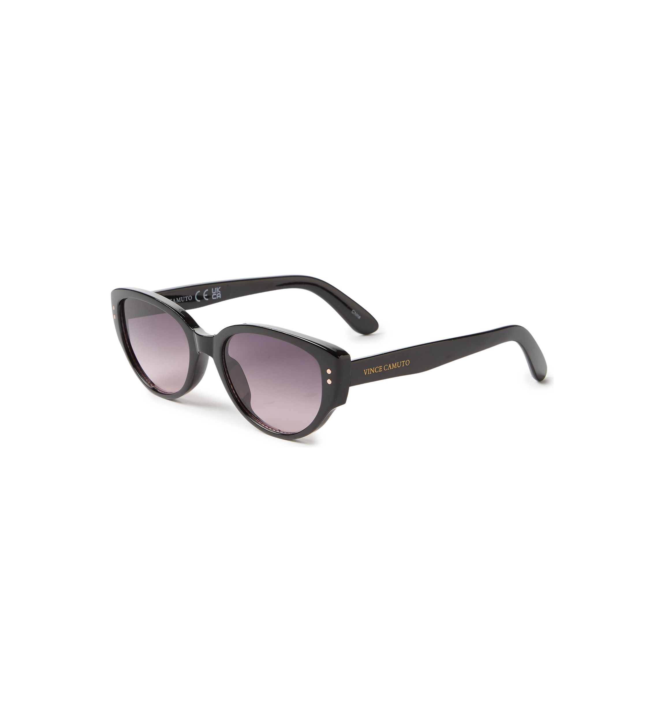 Vince Camuto Black Cat-Eye Sunglasses Amazon.com: Vince Camuto womens Vc672 Classic Cat Eye UV  main image 2